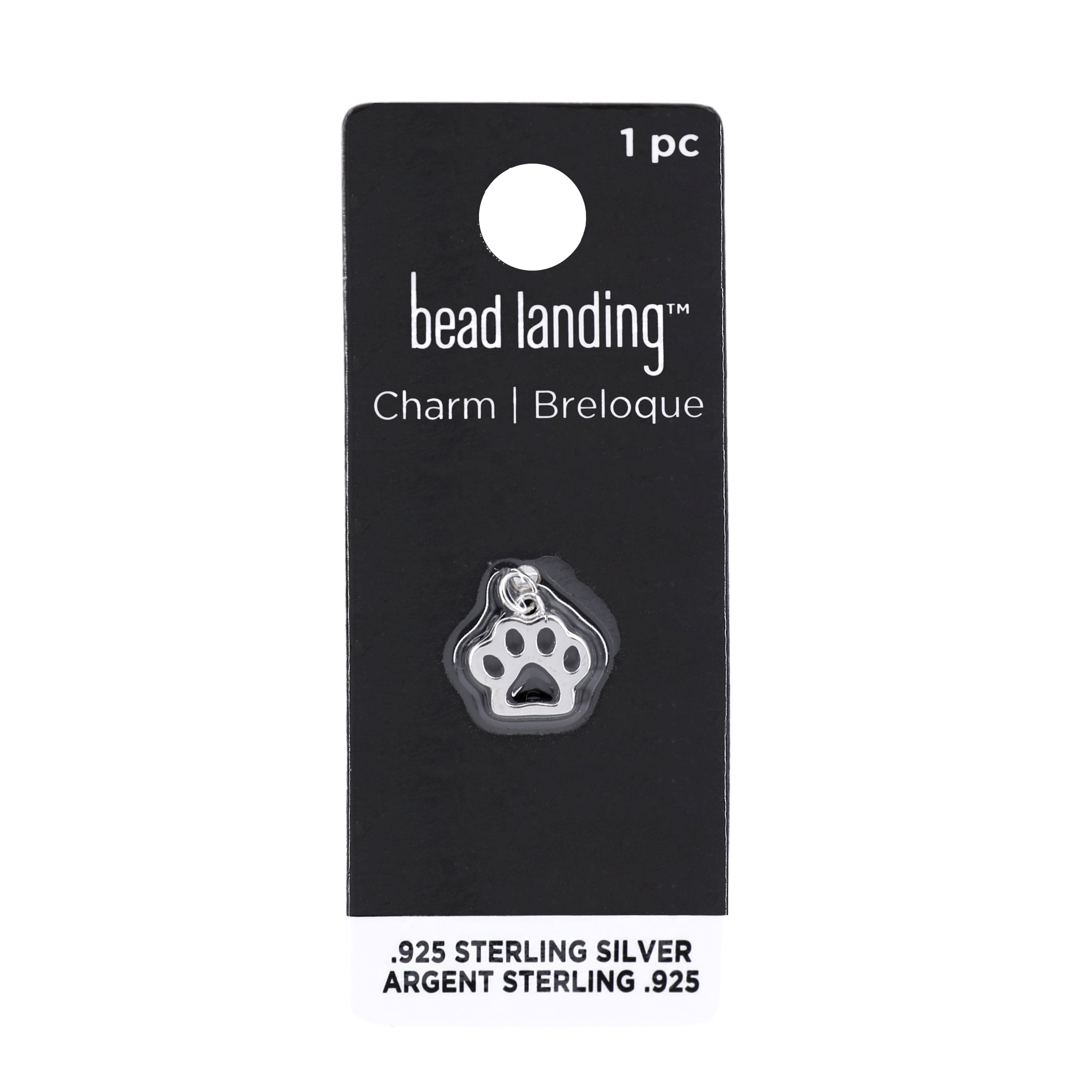 12 Pack: Sterling Silver Paw Icon Charm by Bead Landing™