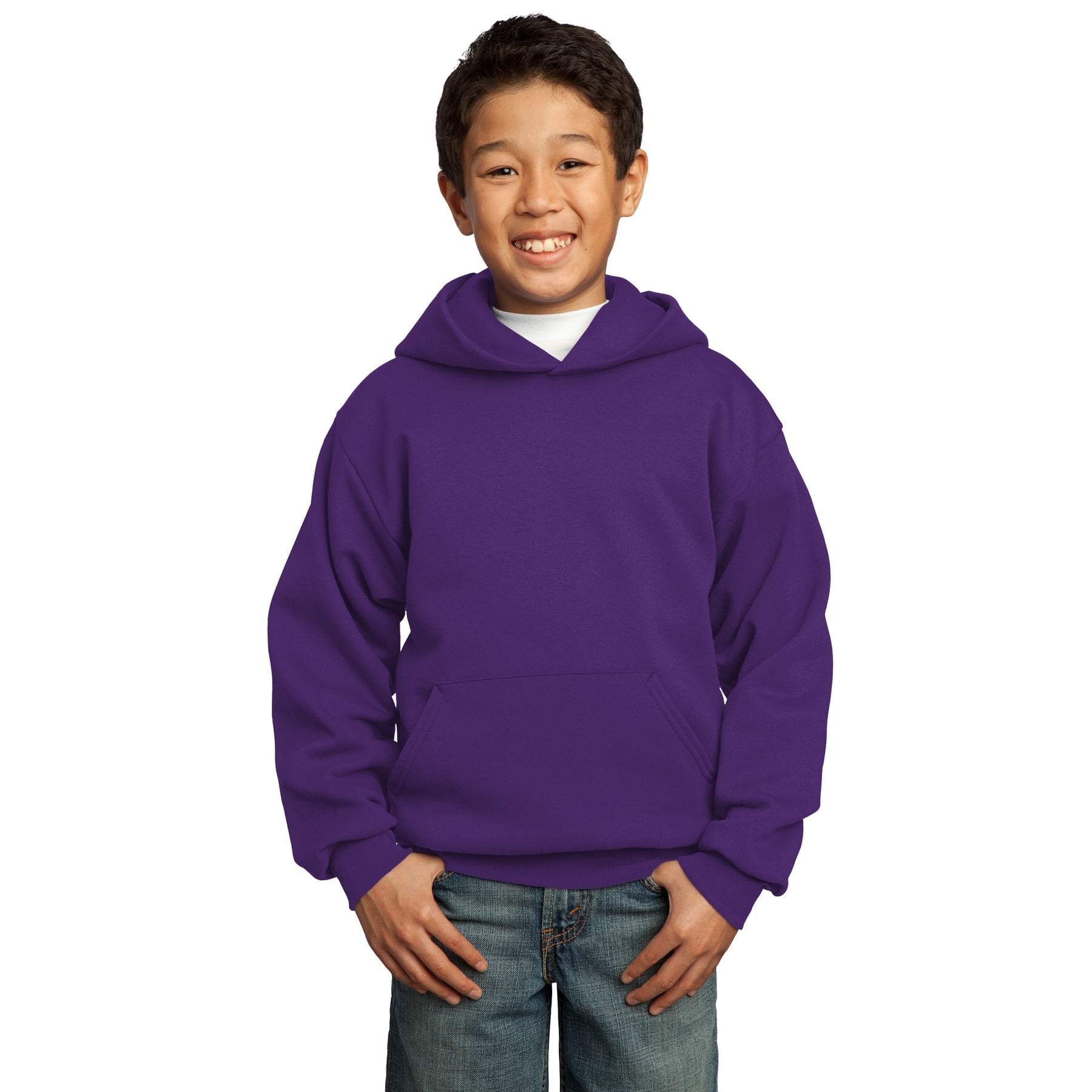 Port & Company® Colors Youth Core Fleece Pullover Hooded Sweatshirt