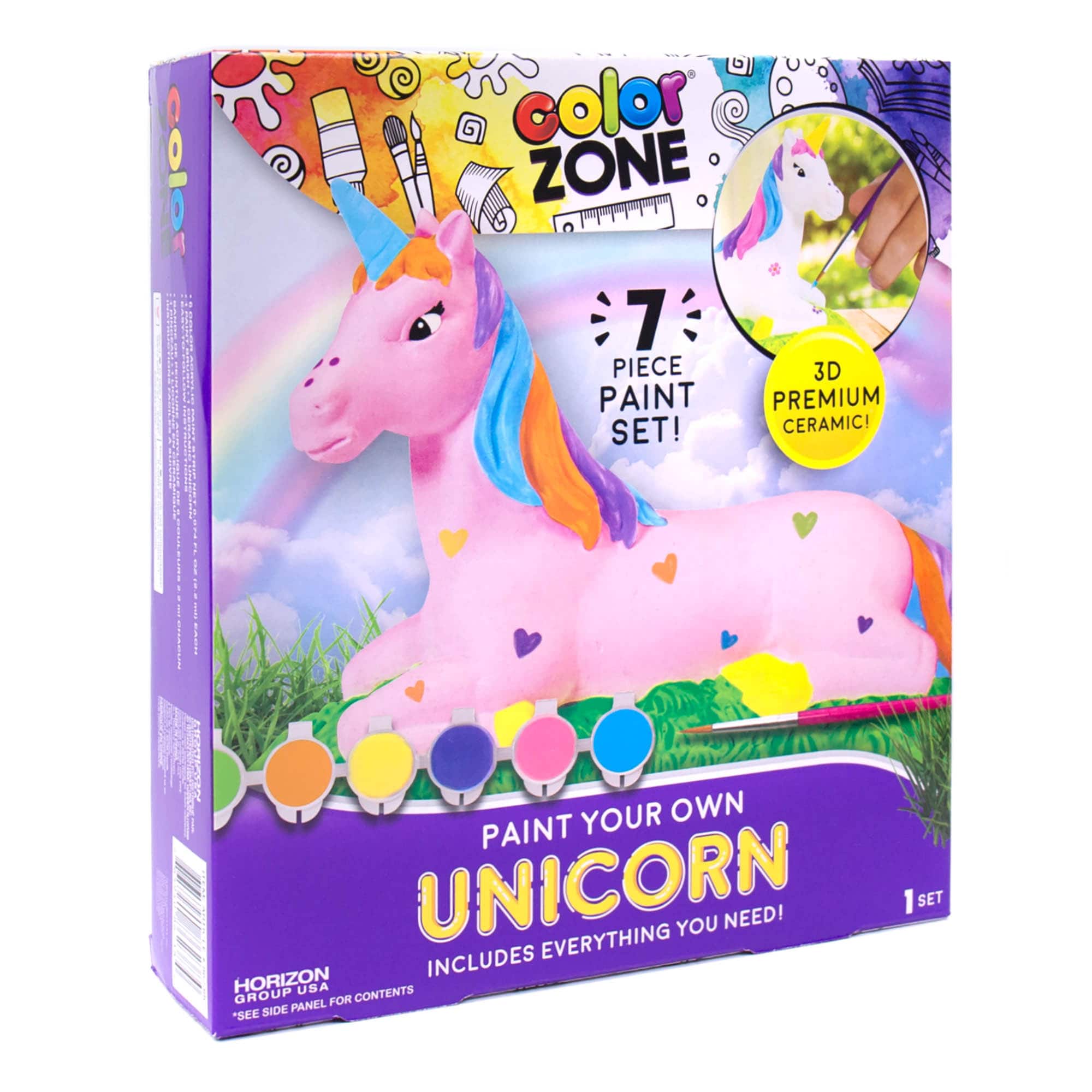 12 Pack: Color Zone&#xAE; Paint Your Own Unicorn
