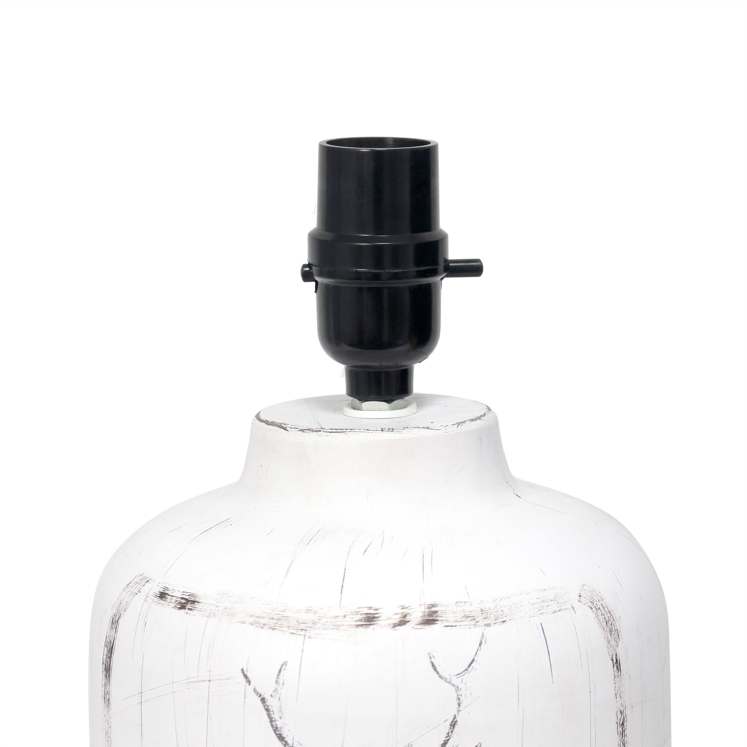 Simple Designs™ 18" Rustic Deer Buck Nature Printed Ceramic Table Lamp