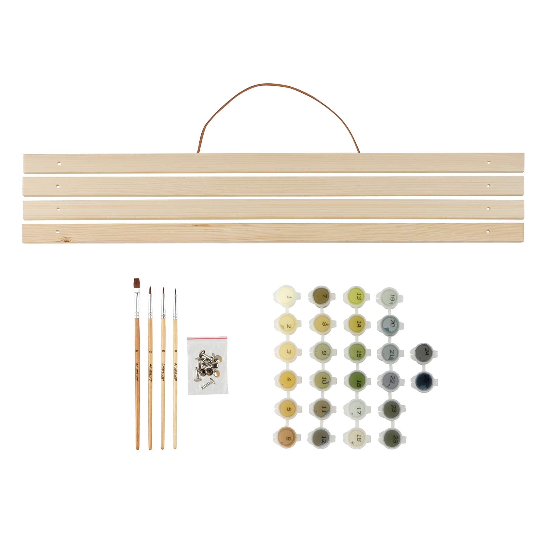 20&#x22; x 16&#x22; Forest Paint-by-Number Kit with Wood Display Hanger by Artist&#x27;s Loft&#xAE;