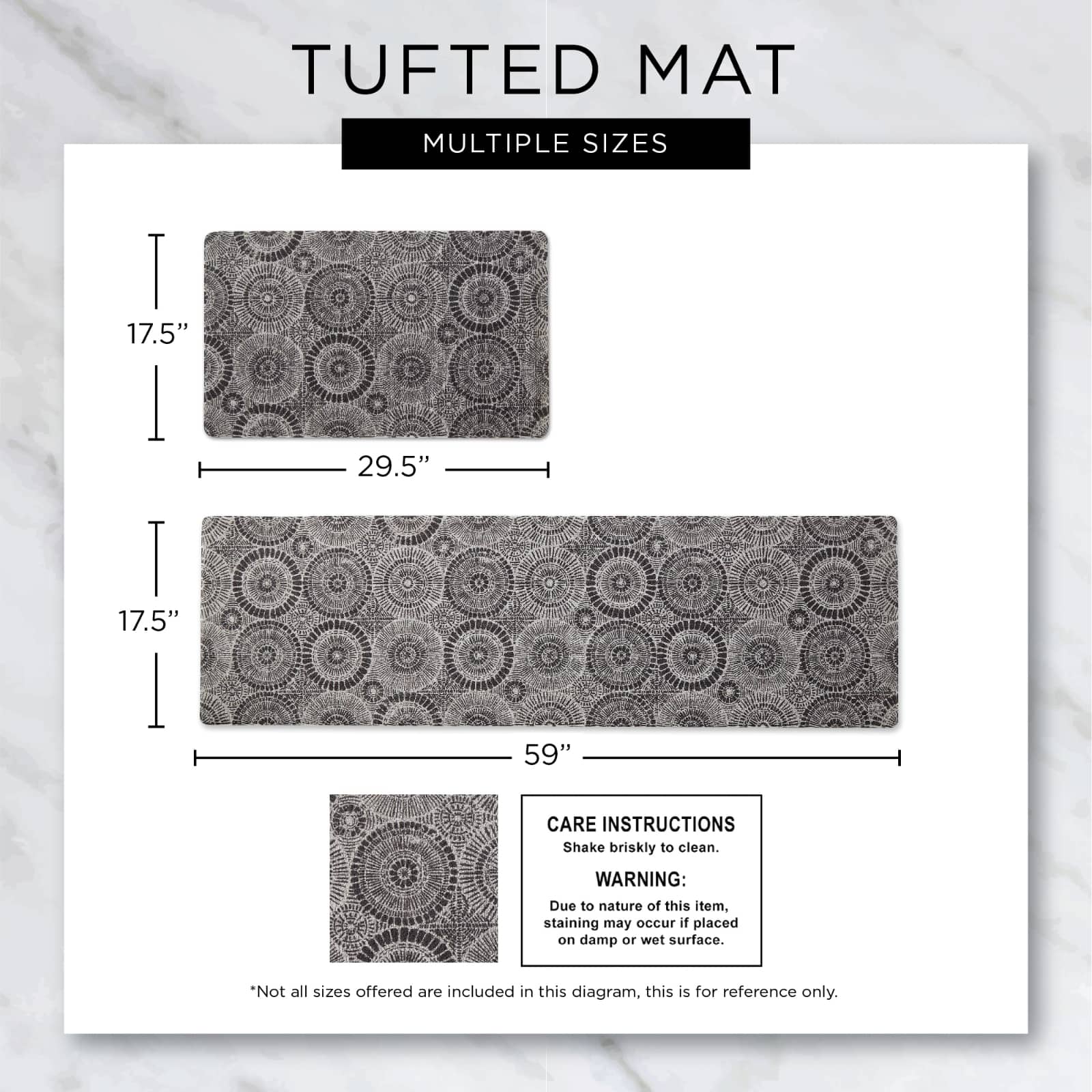 Neutral Stripe Tufted Loop Textilene Mat