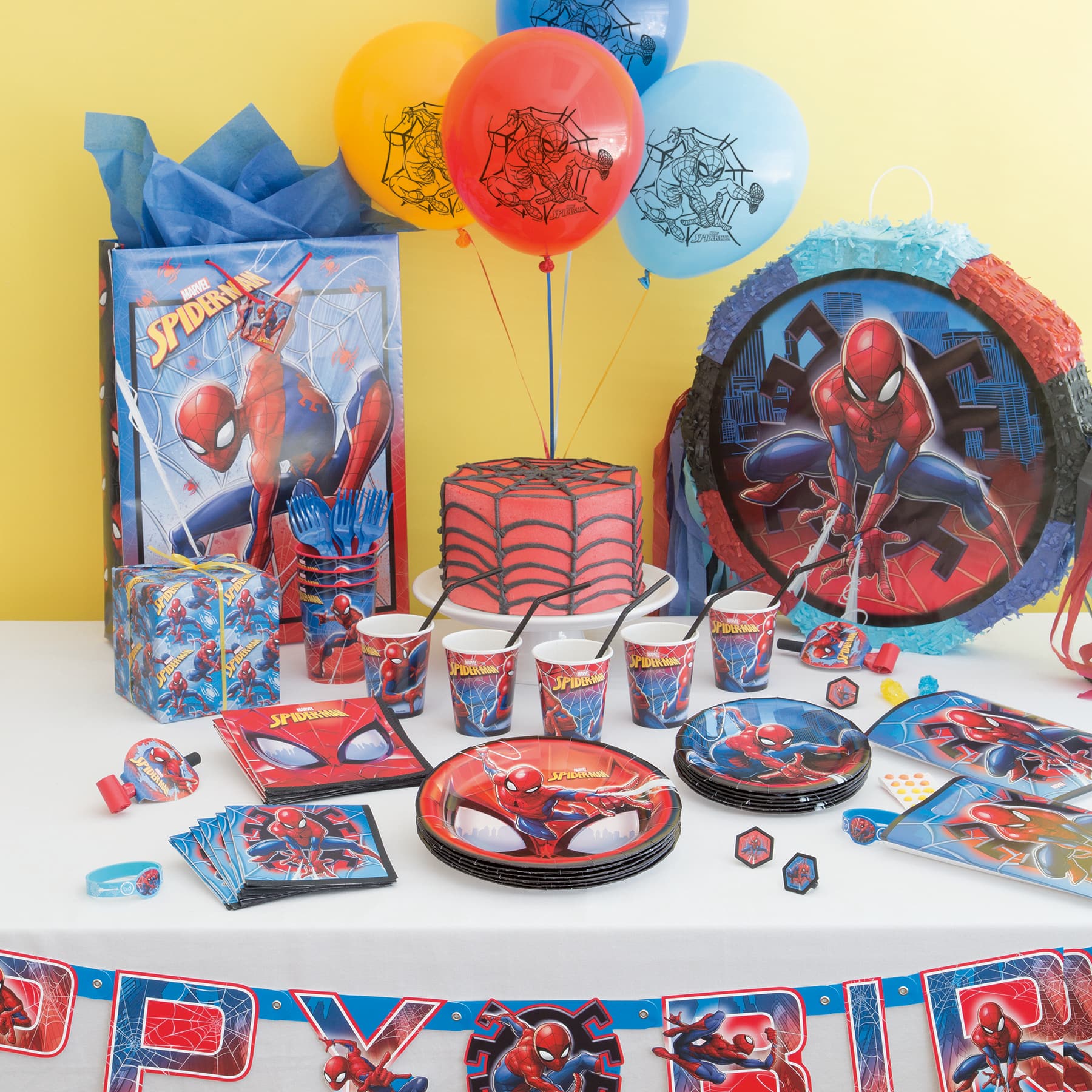 SPIDER-MAN Webbed Wonder RUBBER BRACELETS ~ Birthday Party Supplies Silicone 6