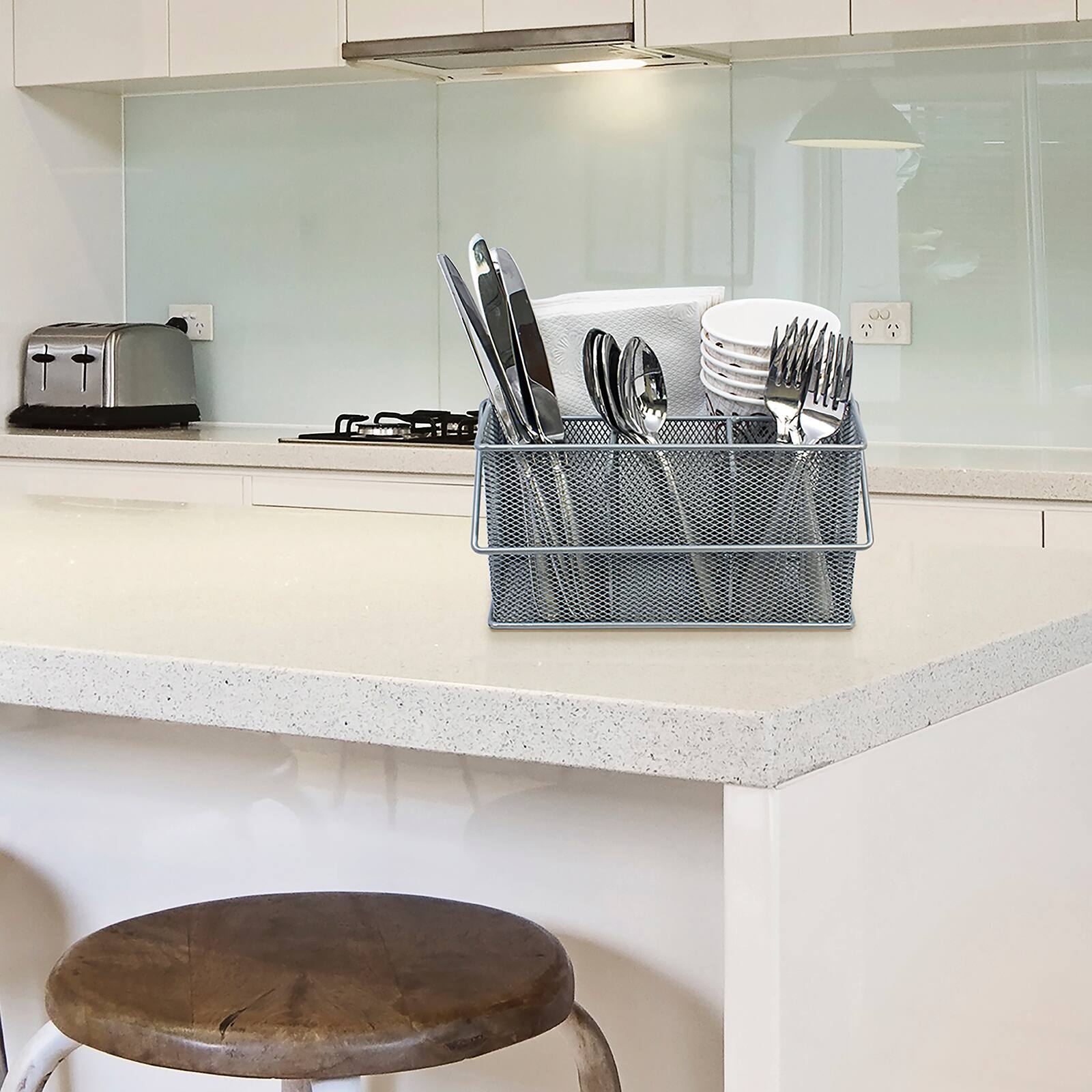 Sorbus Steel Mesh Utensils Caddy