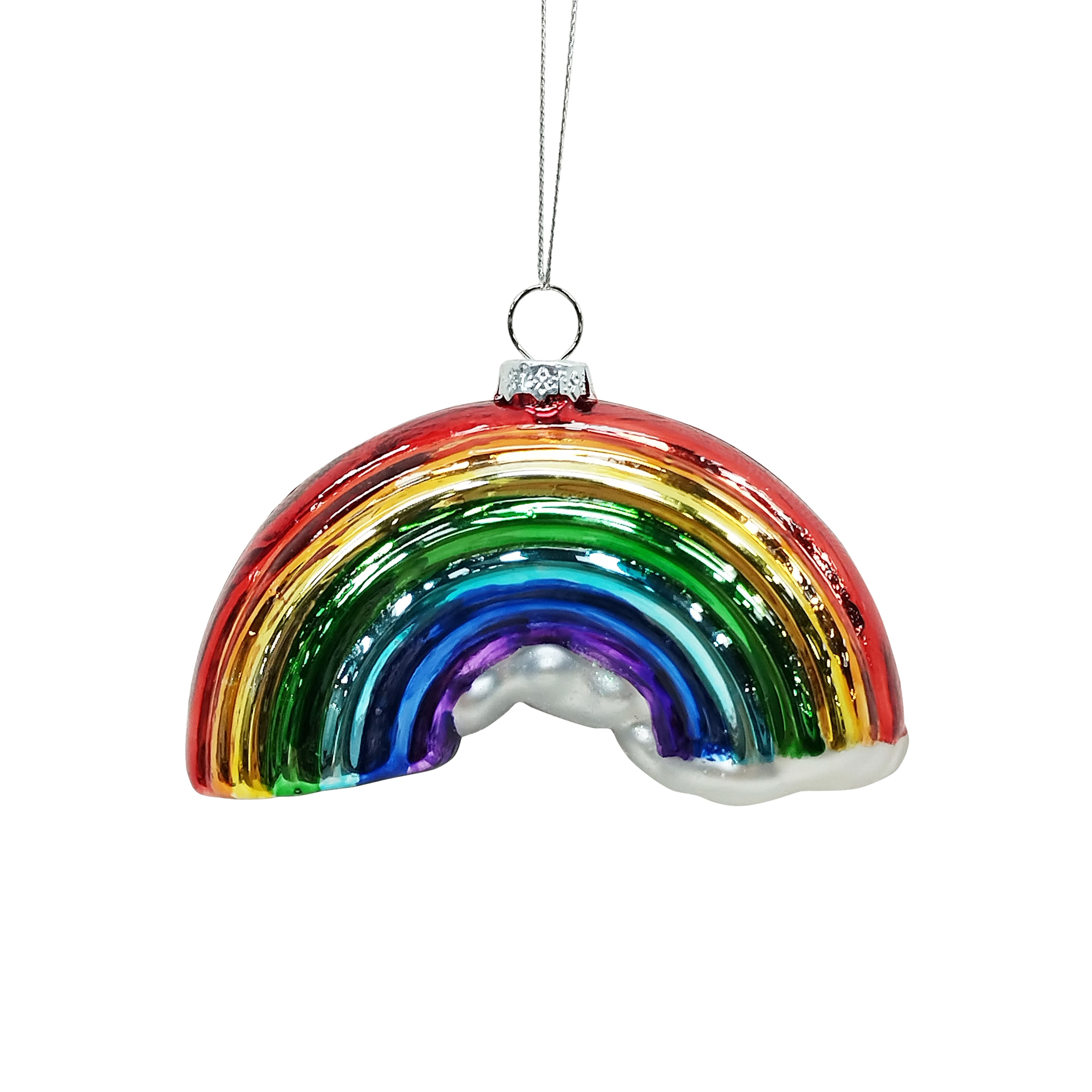 4.75&#x22; Rainbow Glass Ornament by Ashland&#xAE;