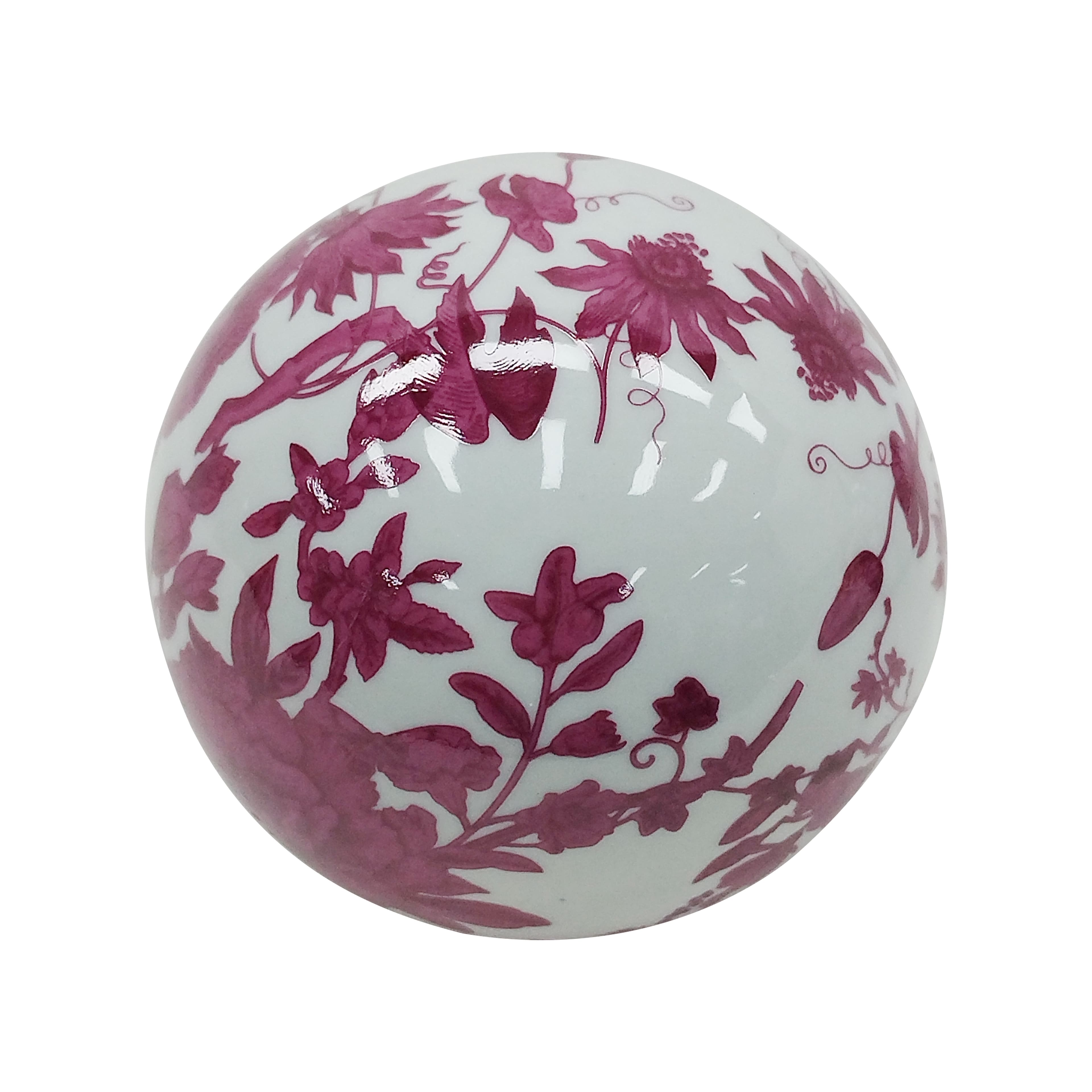 Assorted 4&#x22; Floral Porcelain Ball Tabletop D&#xE9;cor, 1pc. by Ashland&#xAE;