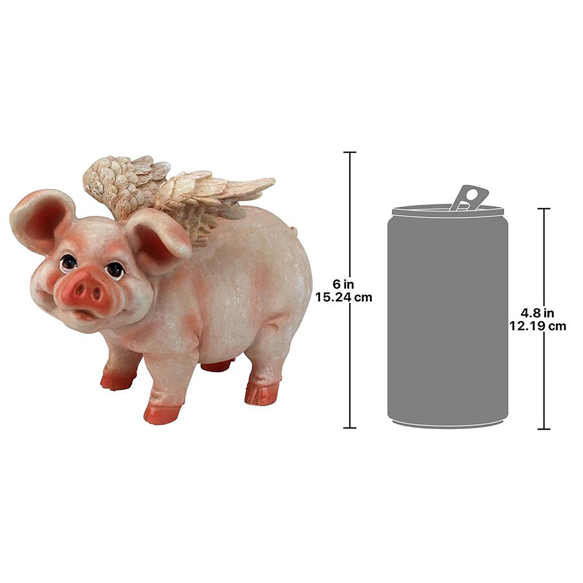 Design Toscano 8" Hog Heaven Flying Pigs Statue Collection Standing