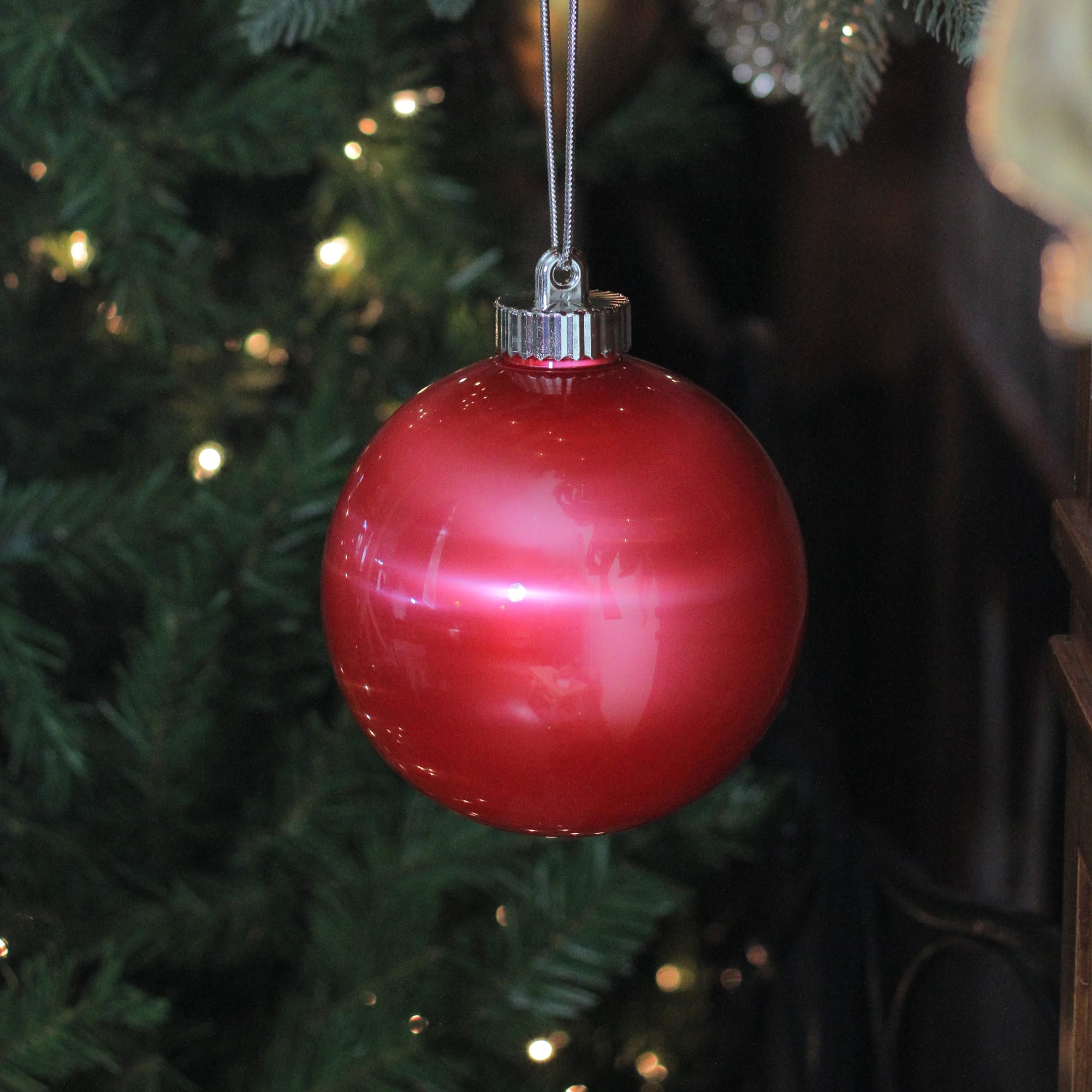6&#x22; Red LED Shatterproof Ornaments, 3ct.