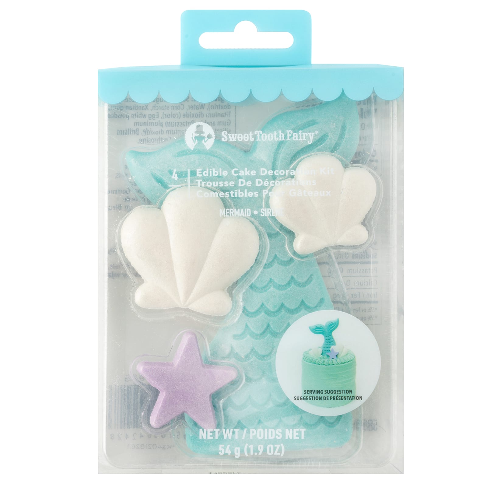 Trousse de d&#xE9;corations comestibles pour g&#xE2;teaux &#xE0; th&#xE8;me de sir&#xE8;ne Sweet Tooth Fairy