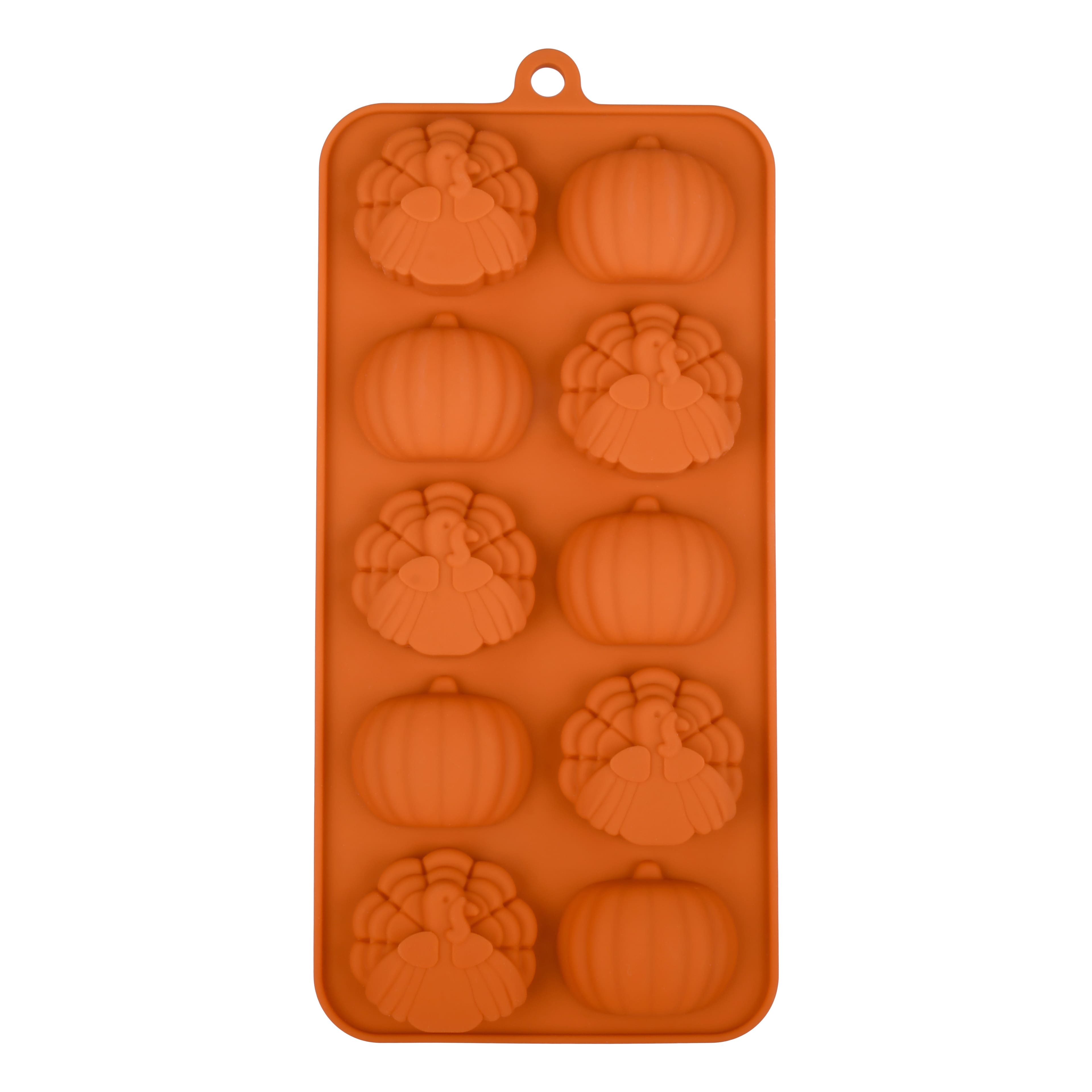 Turkeys &#x26; Pumpkins Silicone Candy Mold by Makery&#x2122;