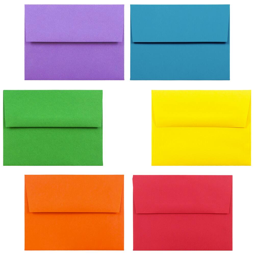 JAM Paper A2 Assorted Color Invitation Envelopes, 150ct.