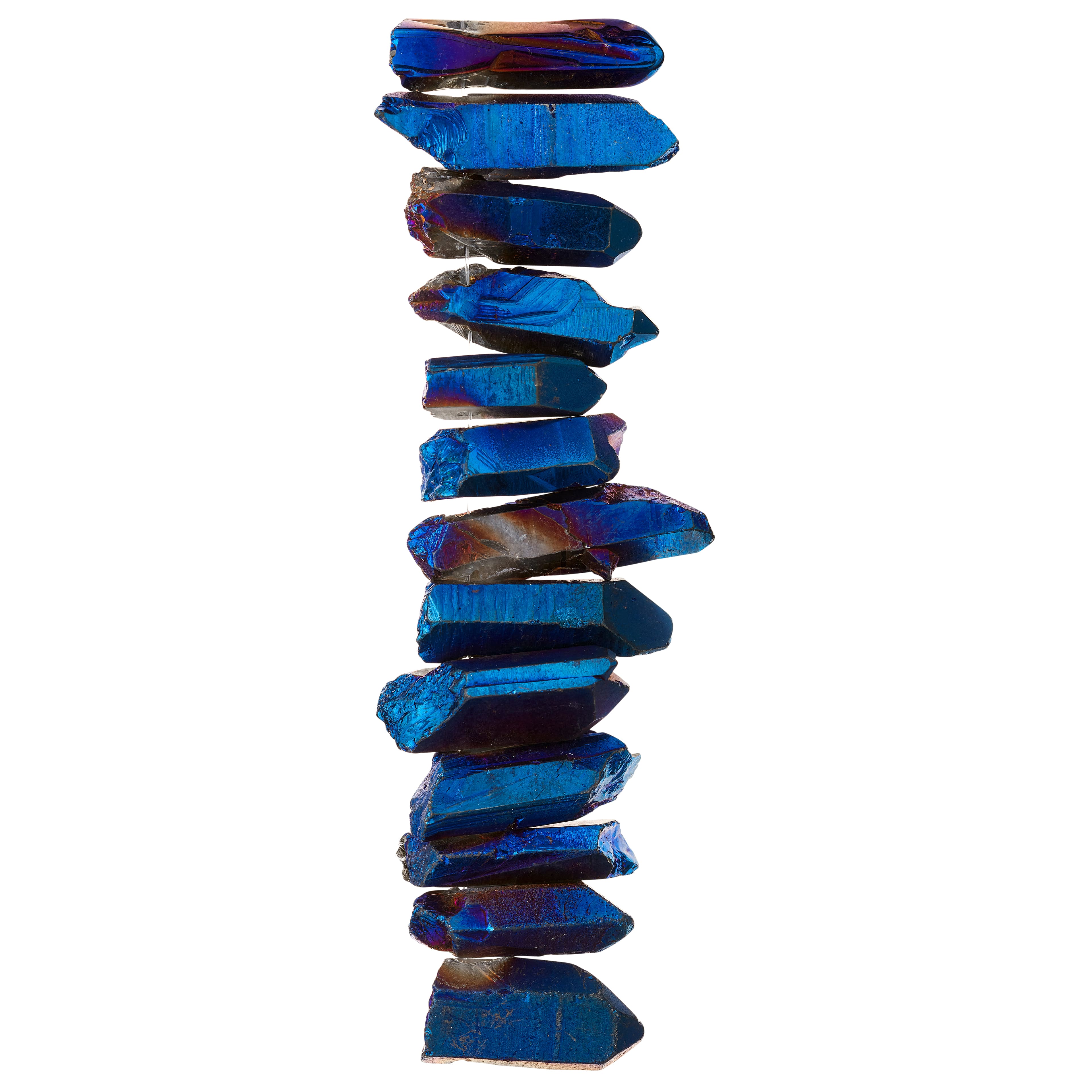 12 Pack:  Sapphire Luster Quartz Nugget Beads by Bead Landing&#x2122;