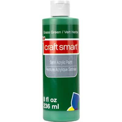 8oz. Satin Acrylic Paint by Craft Smart®, Color: Grass Green | Michaels