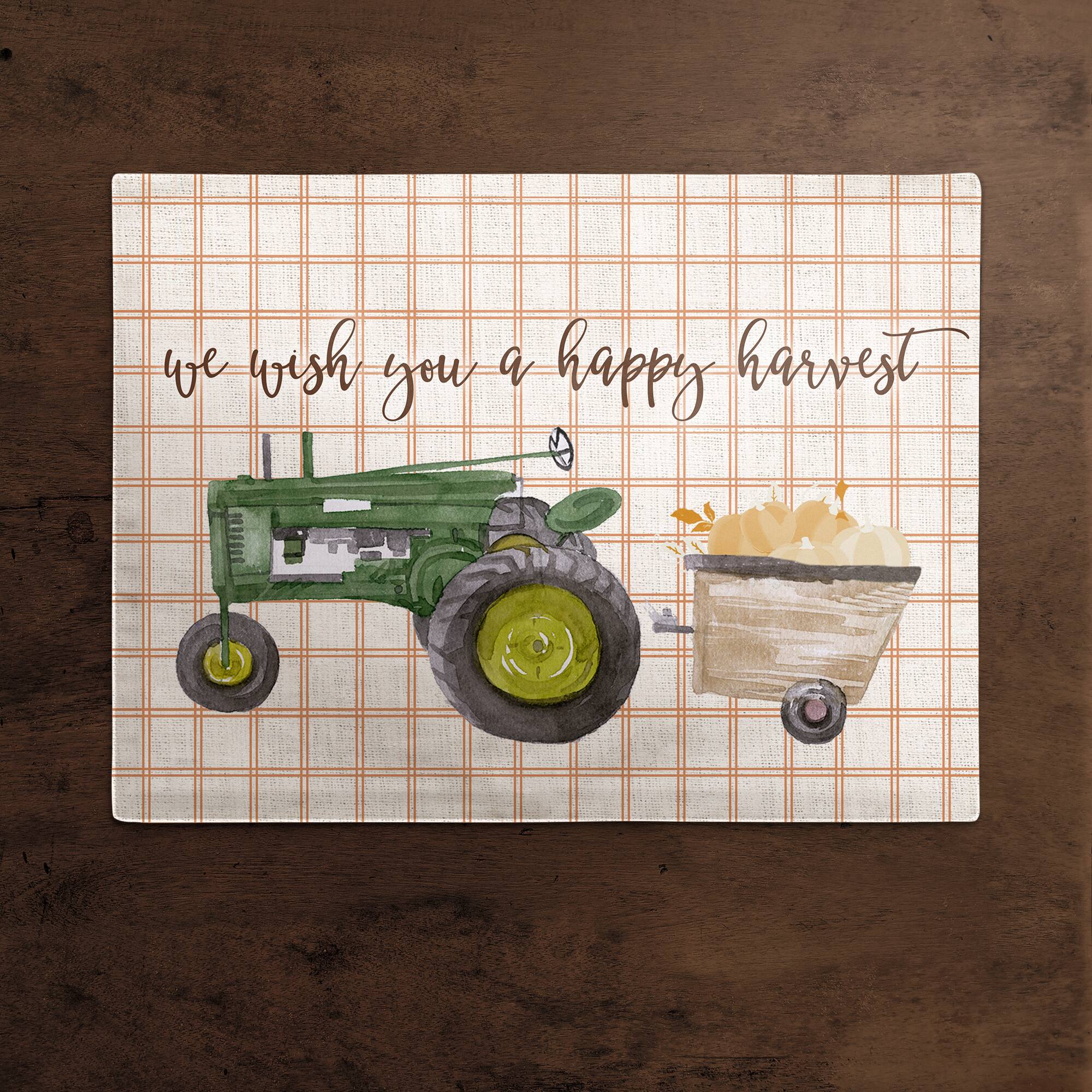 Green Tractor Cotton Twill Placemat