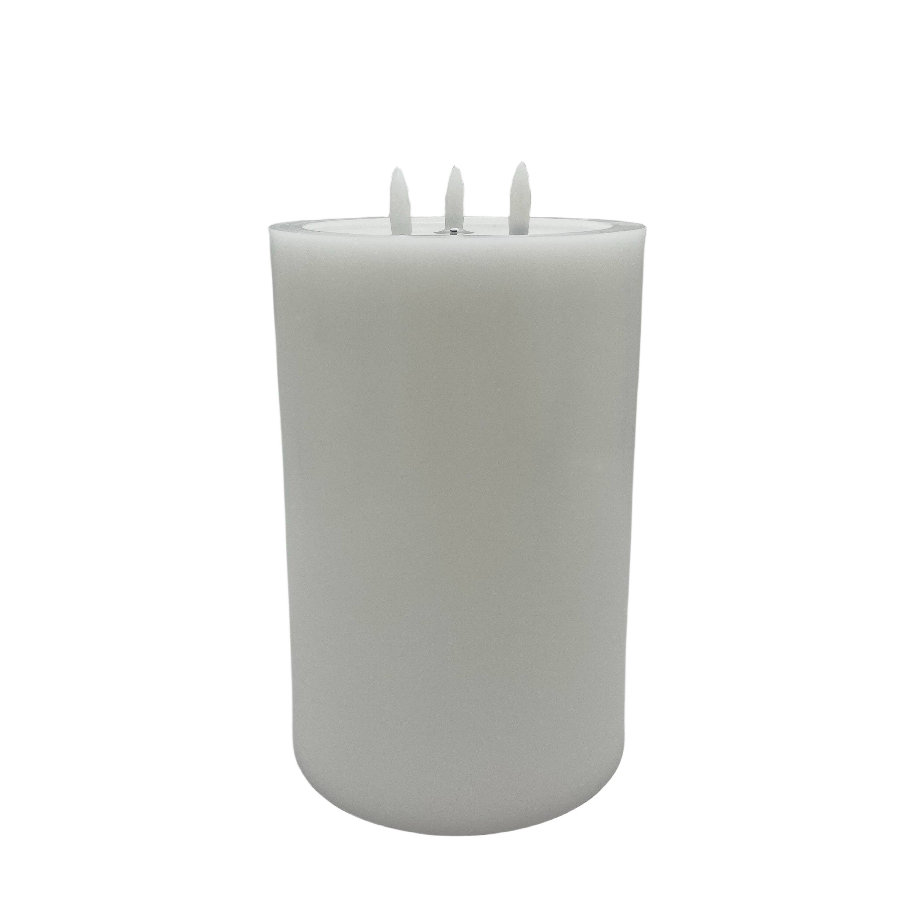 6&#x22; x 9&#x22; White Wax LED Pillar Candle by Ashland&#xAE;