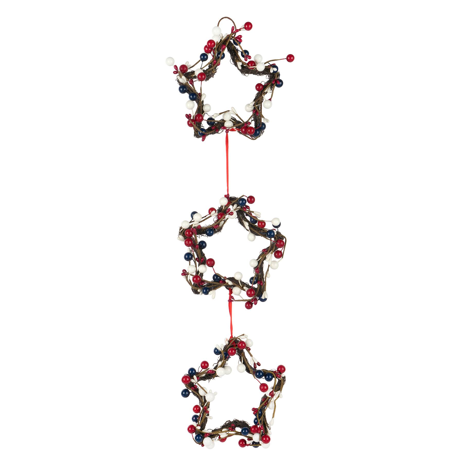 25.5" Red, White & Blue Stars Wall Hanging by Celebrate It™