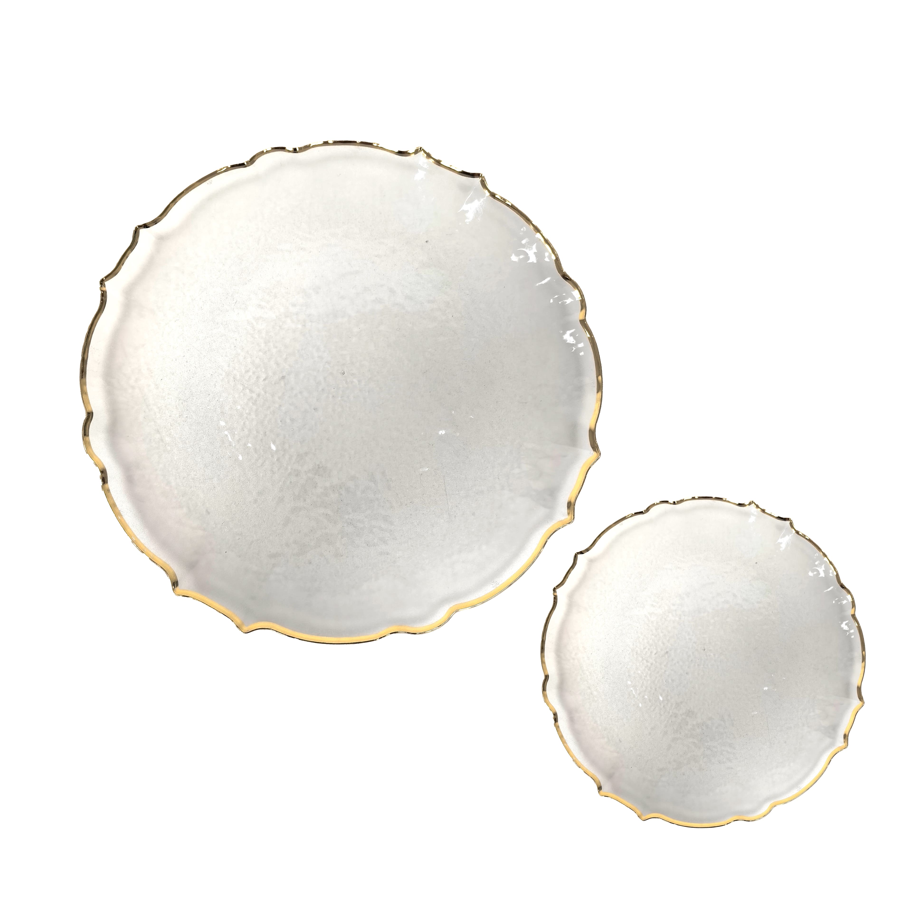 Gold Rim Clear Lunch &#x26; Dinner Plate Set, 40ct. by Celebrate It&#x2122;
