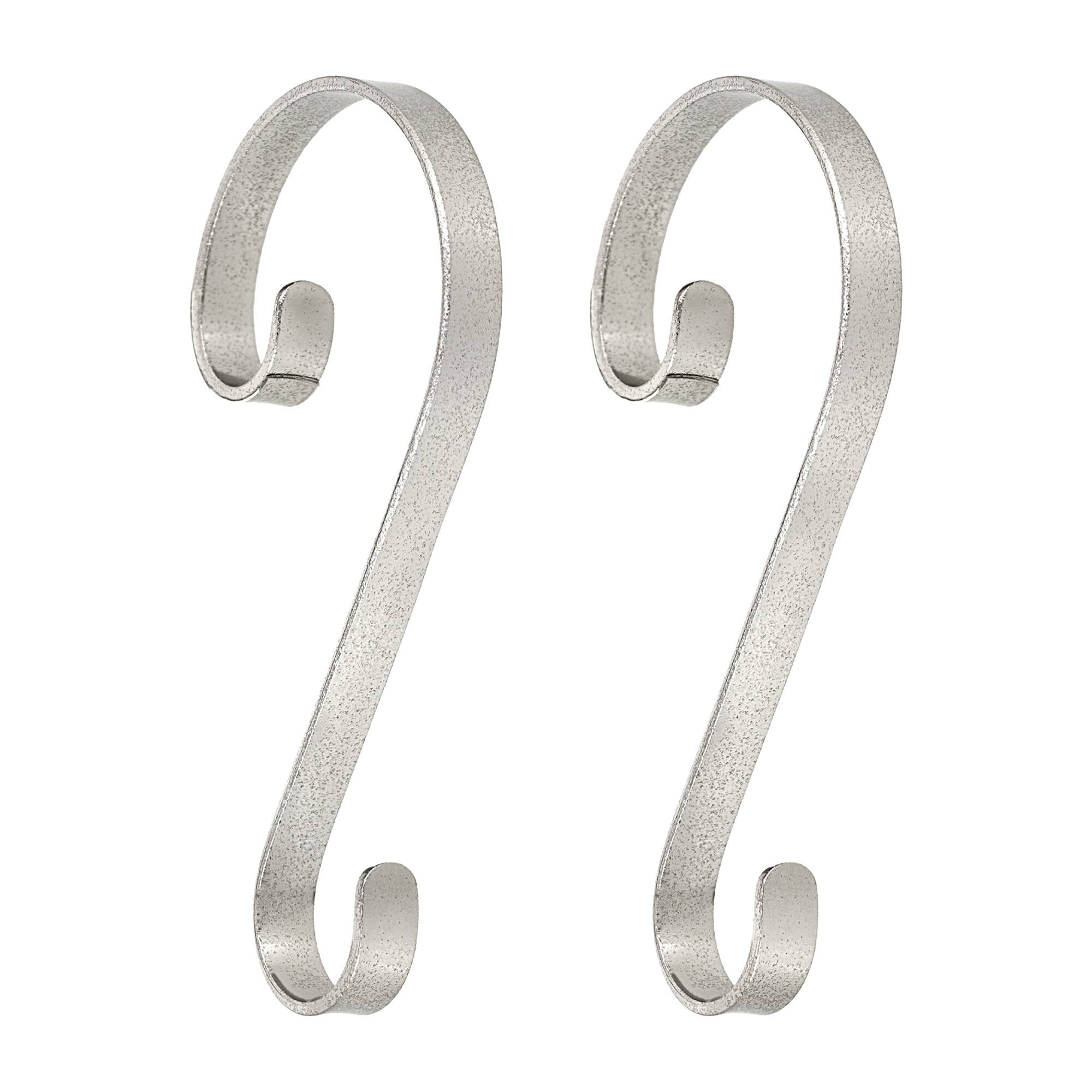 Haute Decor Stocking Scrolls® Glimmer Silver Stocking Holders, 2ct.