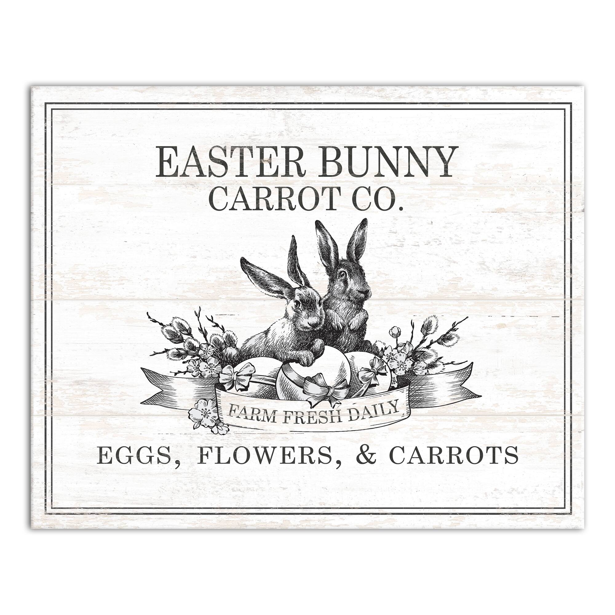 Easter Bunny Carrot Farm 2 16" x 20" Canvas Wall Art