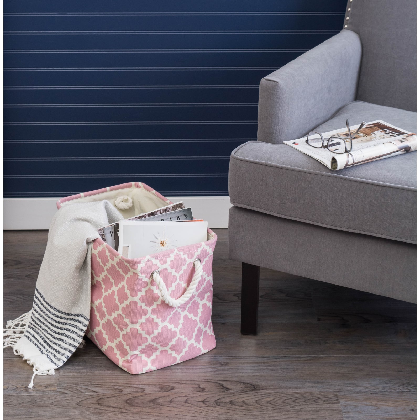 DII® Medium Rectangle Polyester Lattice Bin