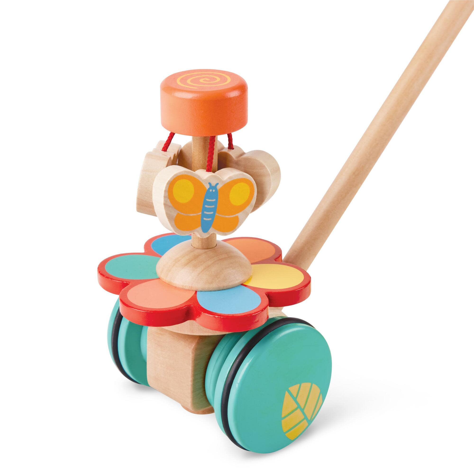 Hape Wooden Push & Pull Dancing Butterflies Walking Toy