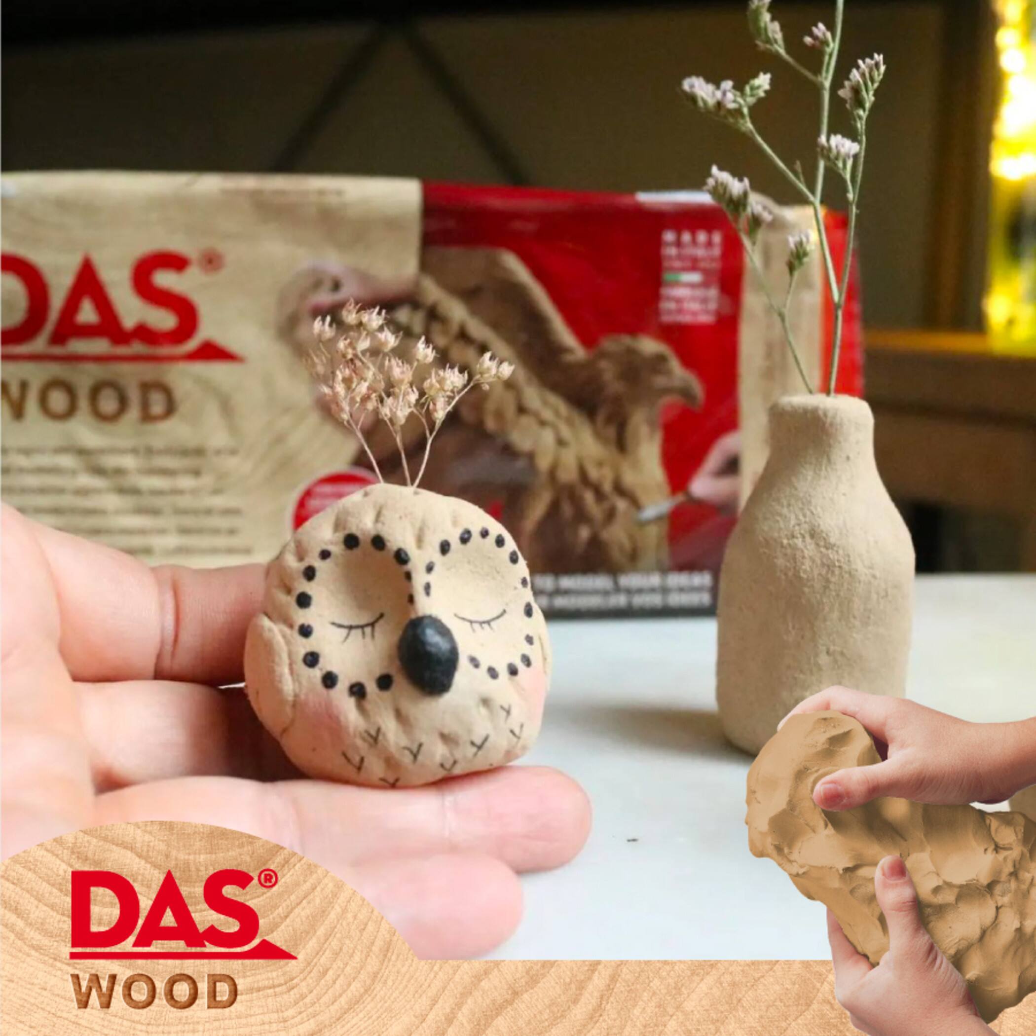 DAS Modeling Wood Toned Clay Air Hardening