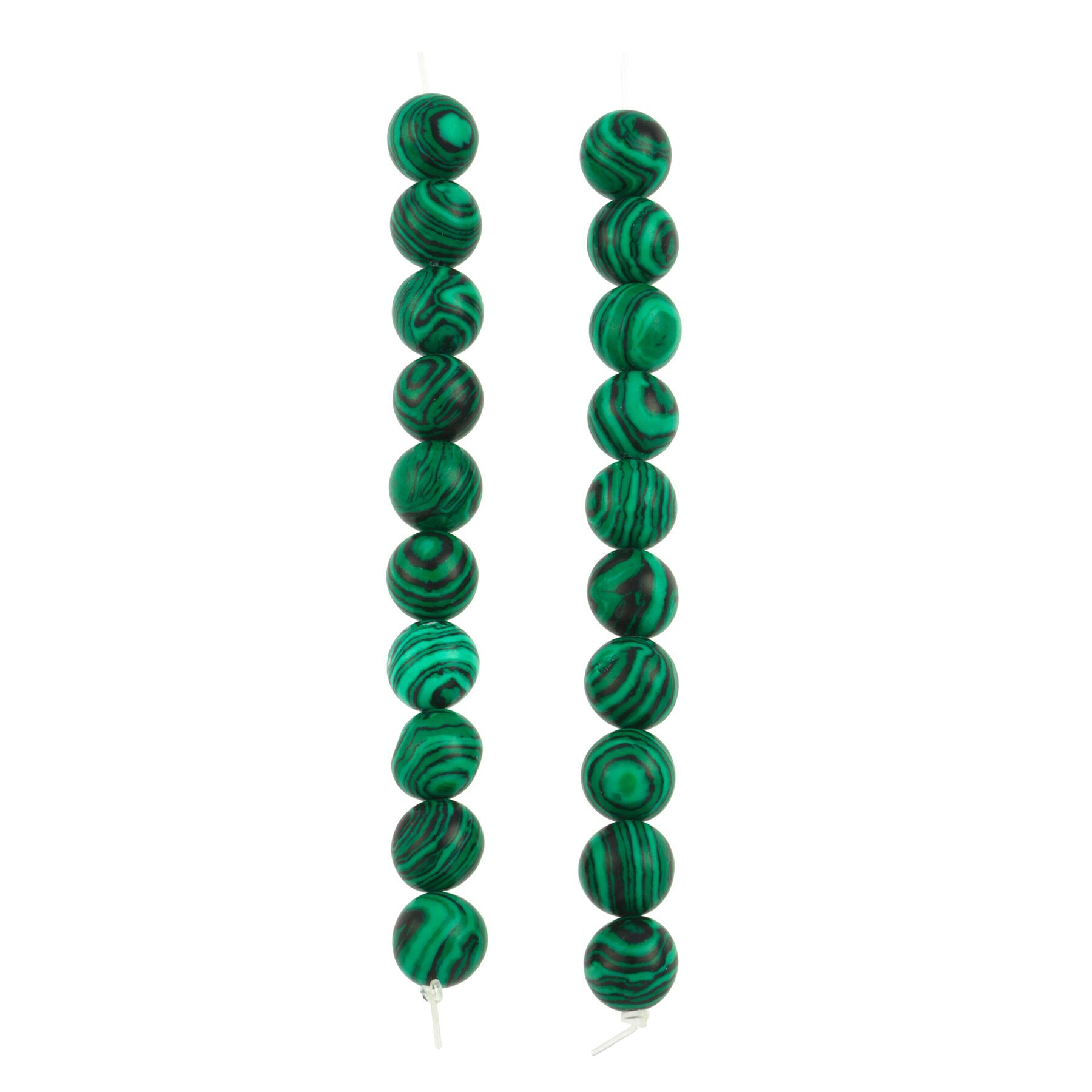 Green Reconstituted Dyed Stone Round Beads by Bead Landing&#x2122;