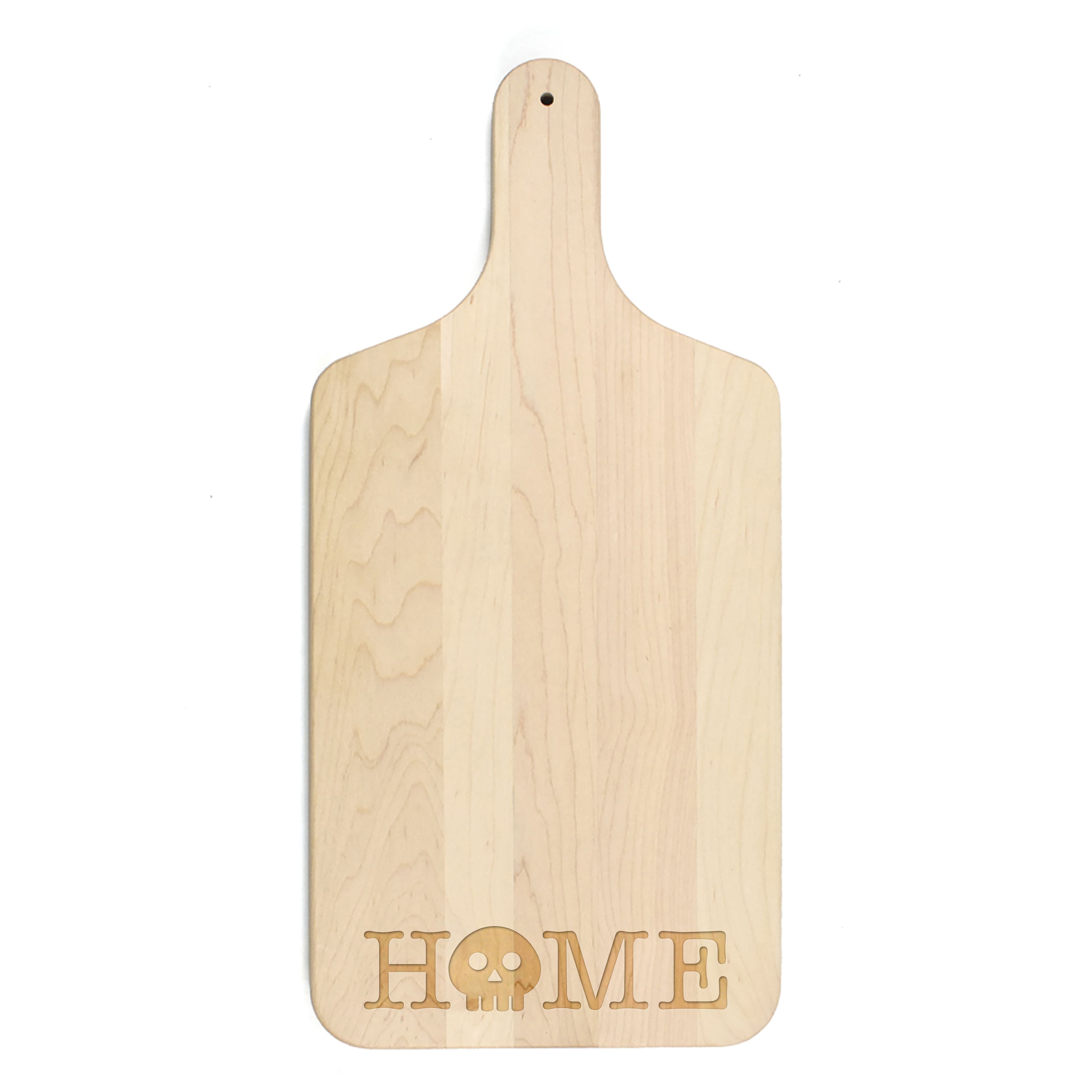 17&#x22; Home Skull Maple Paddle Cutting Board