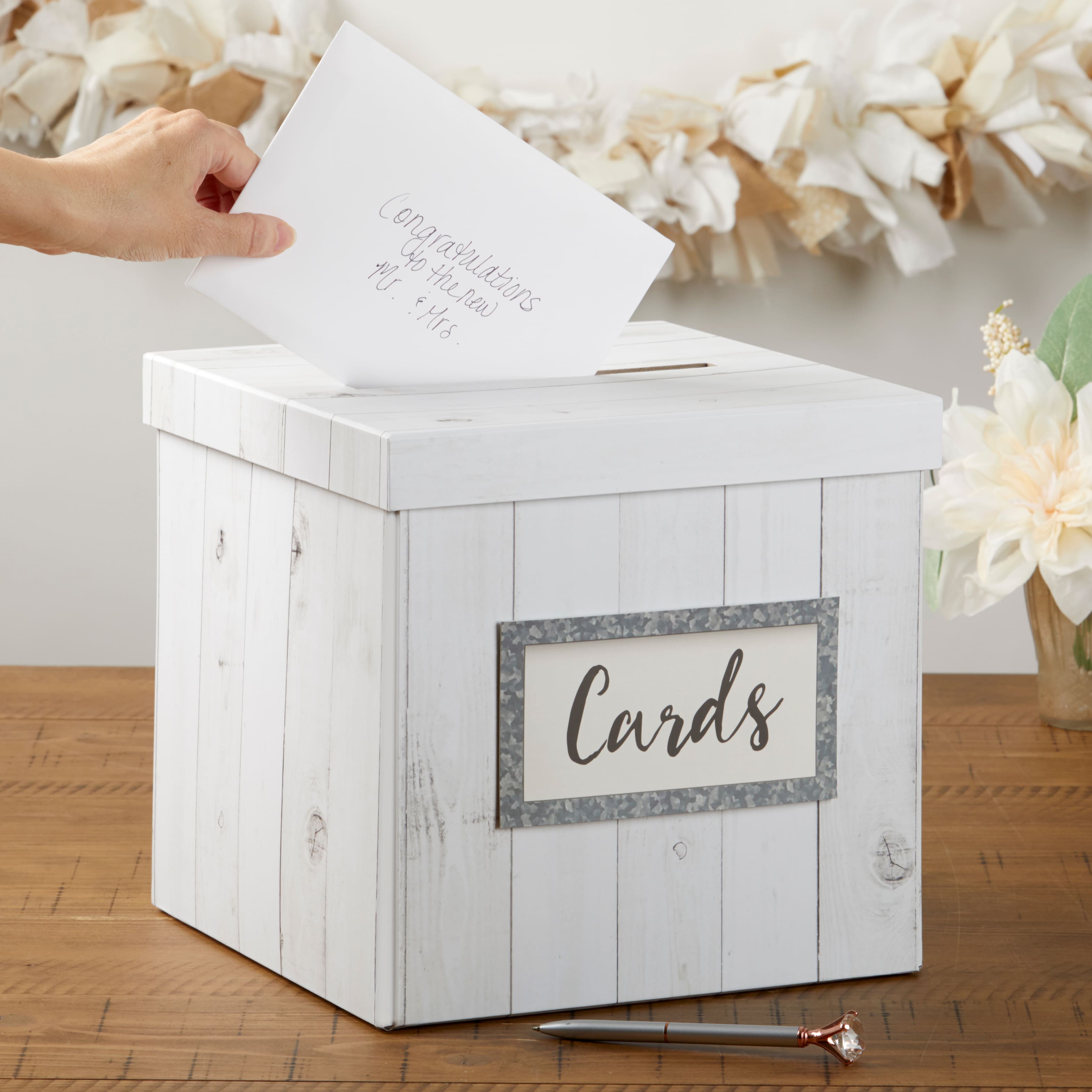 Kate Aspen&#xAE; Rustic Wood Gift Card Box