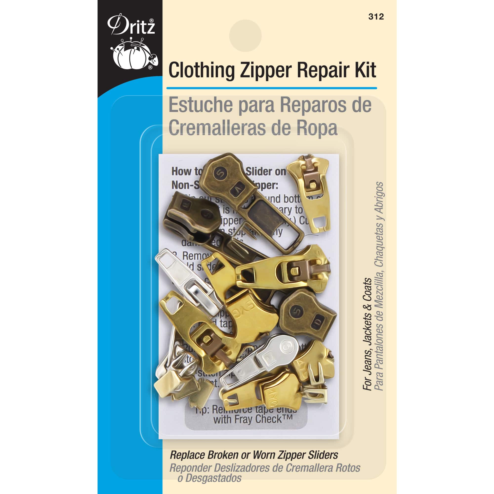 Brass Zipper Stoper 3 5 Top Stops Slider Bottom Stoppers Rescue Repair Fit  Set DIY 