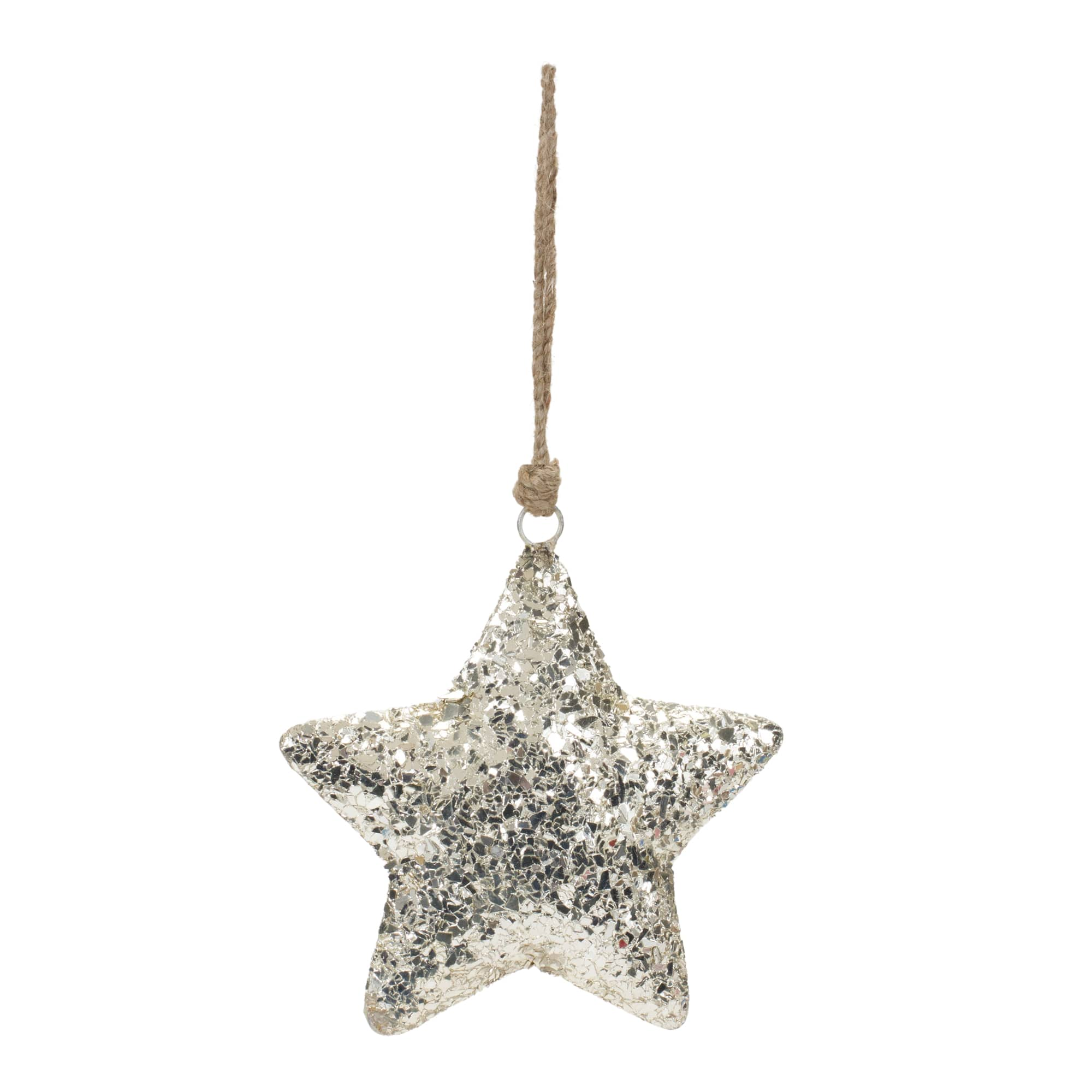 6.5&#x22; Mosaic Metal Star Ornament Set