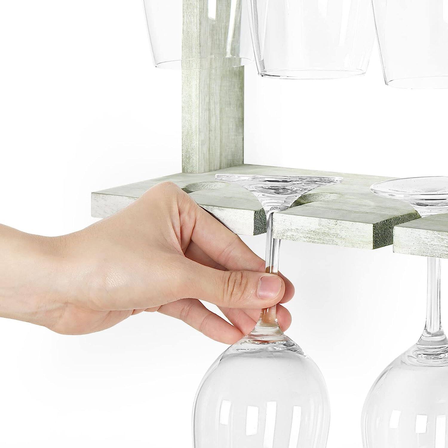 NEX&#x2122; Wall Mounted Wine Glass Stemware Rack Holder Hanger, 2ct.