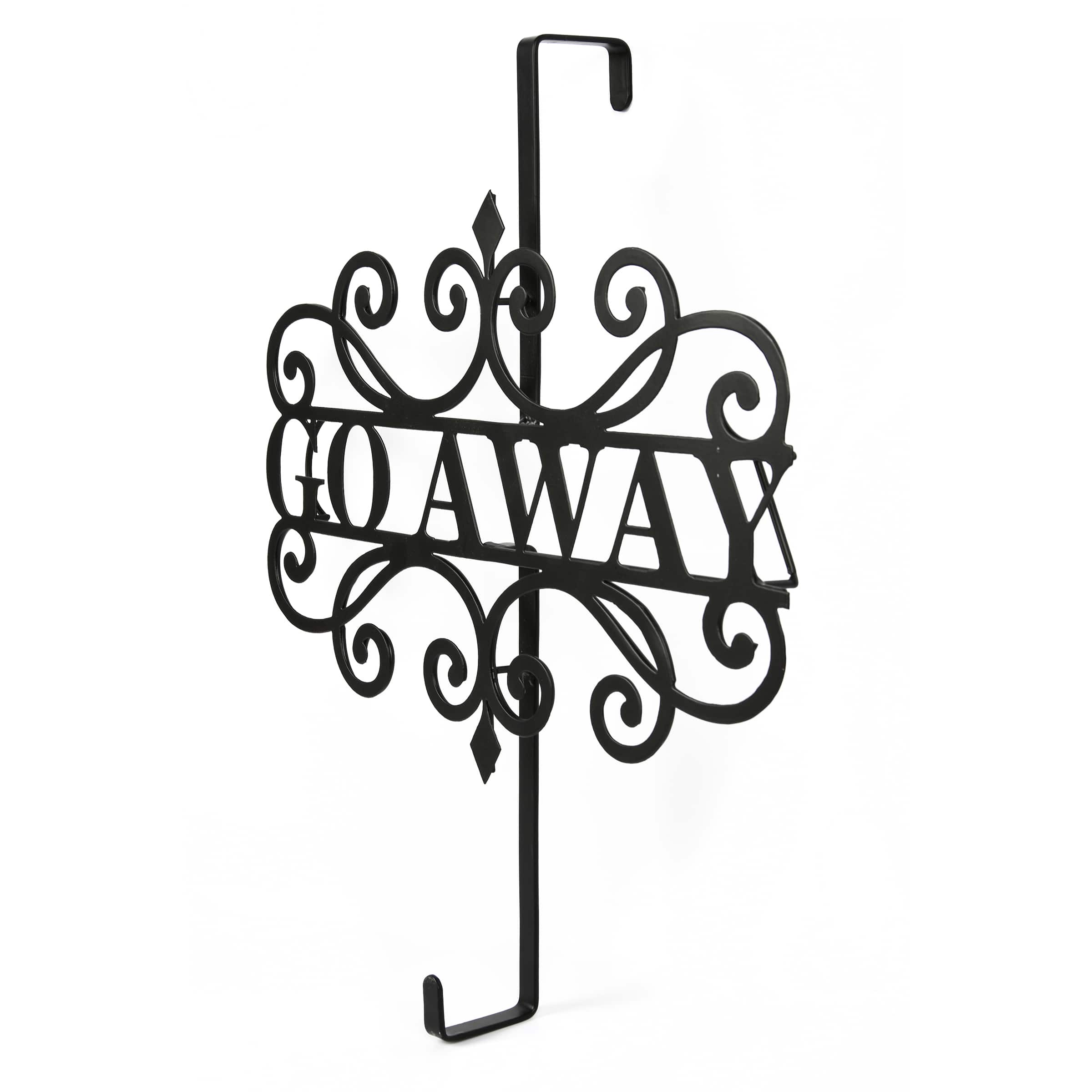 17" Halloween Go Away Wreath Hanger