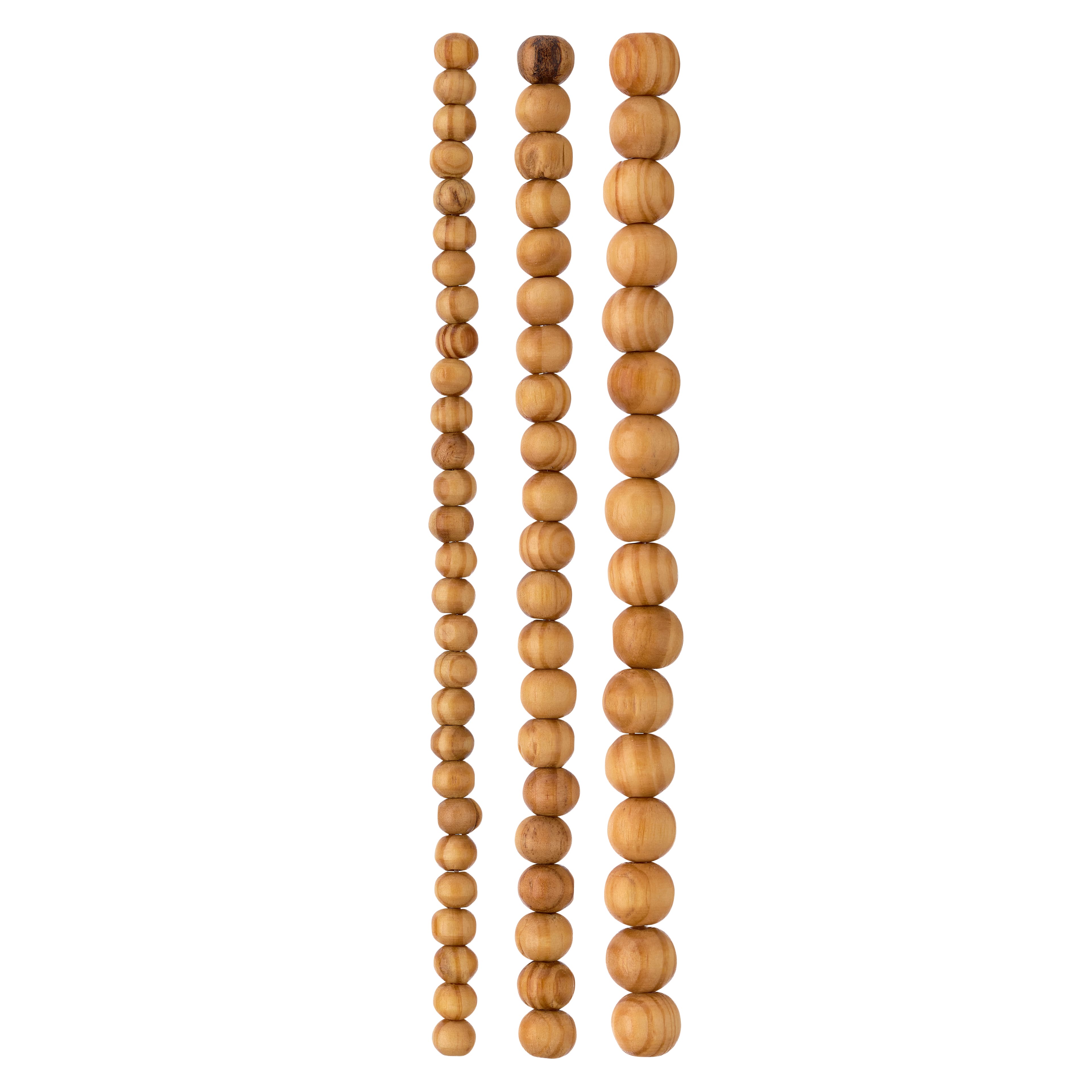 12 Pack: Natural Wooden Round Beads by Bead Landing&#x2122;