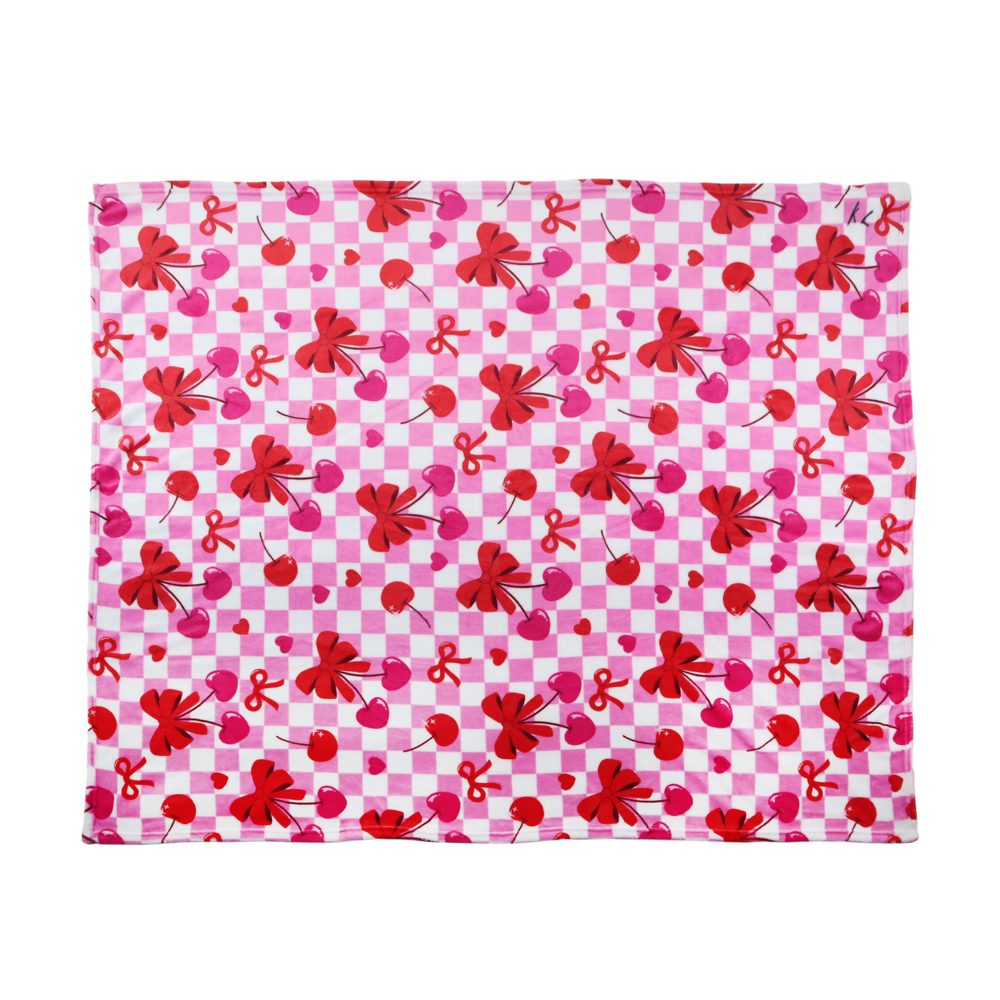 60" Cherry Plaid Velvet Throw Blanket by Ashland®