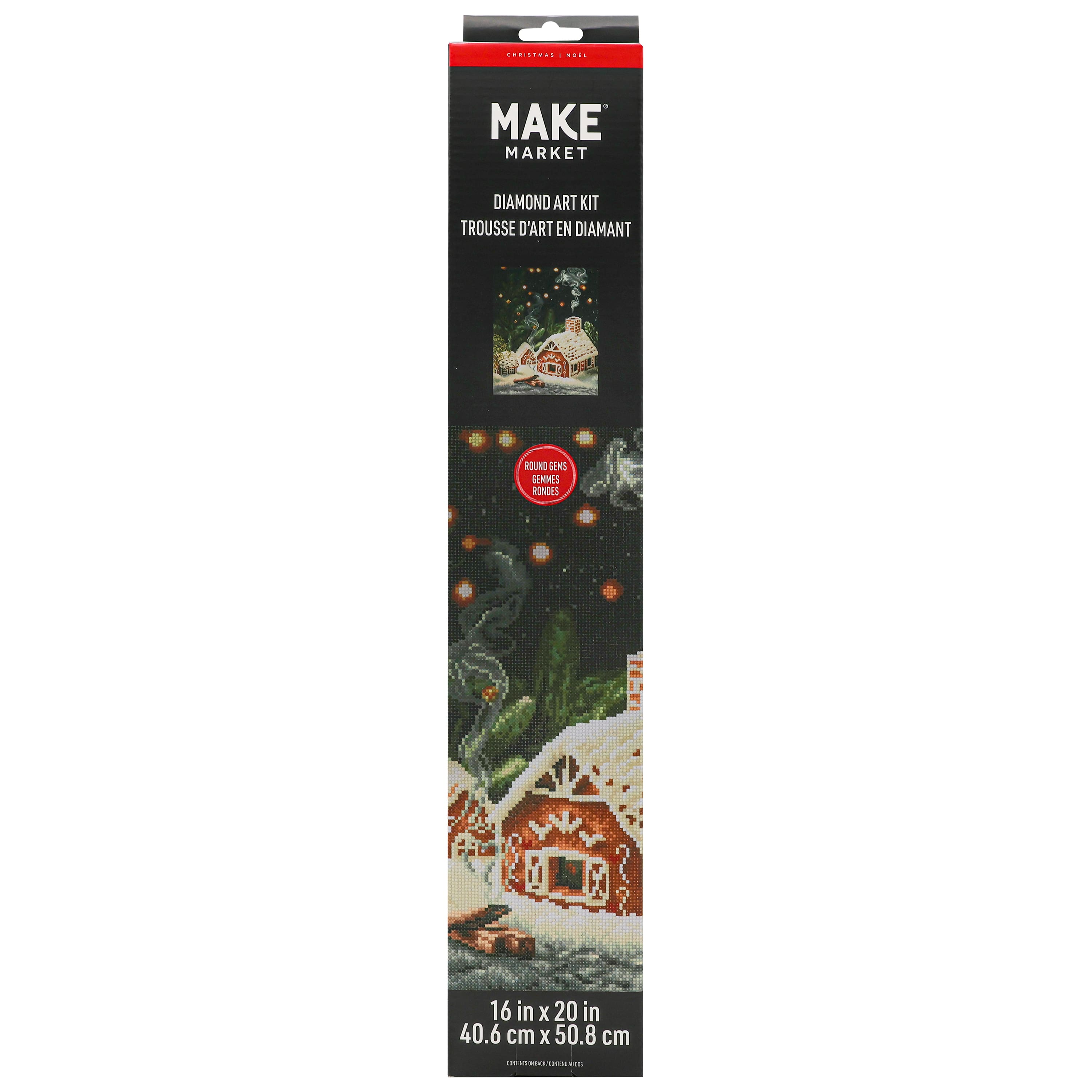 16&#x22; x 20&#x22; Gingerbread House Diamond Art Kit by Make Market&#xAE;