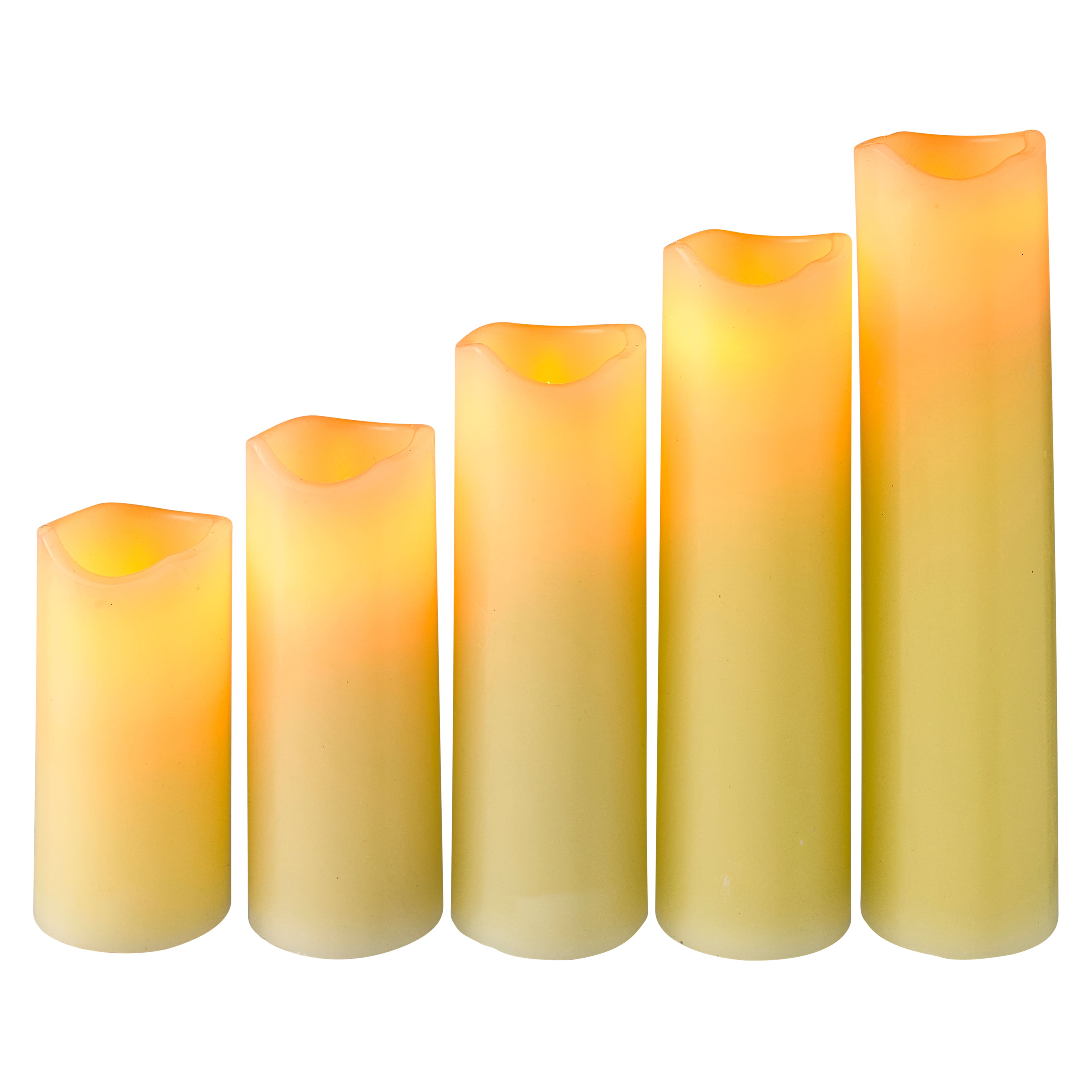 6 Pack: LED Wax Pillar Candles by Ashland&#xAE;