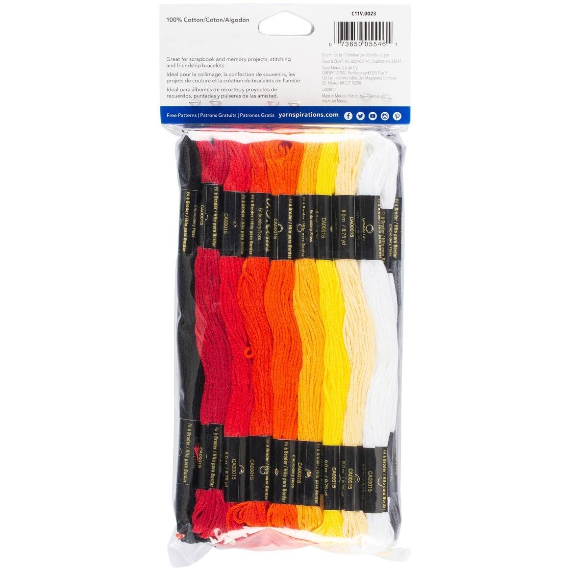 Coats & Clark 6-Strand Embroidery Floss Value Pack, Sunset