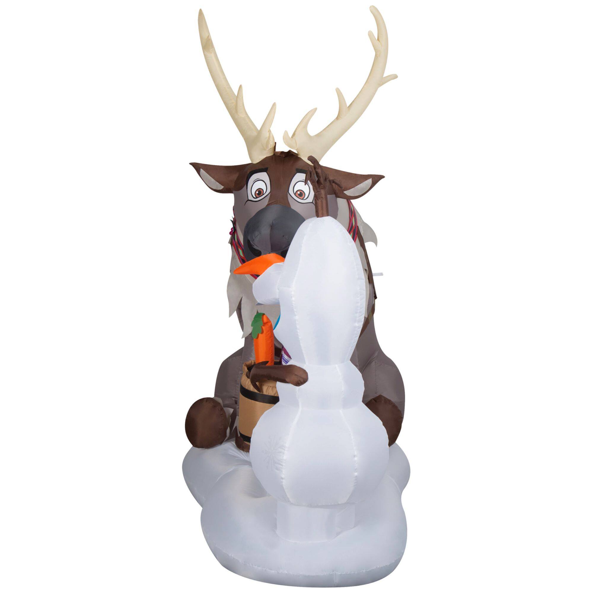 7ft. Airblown® Inflatable Christmas Olaf & Sven Scene