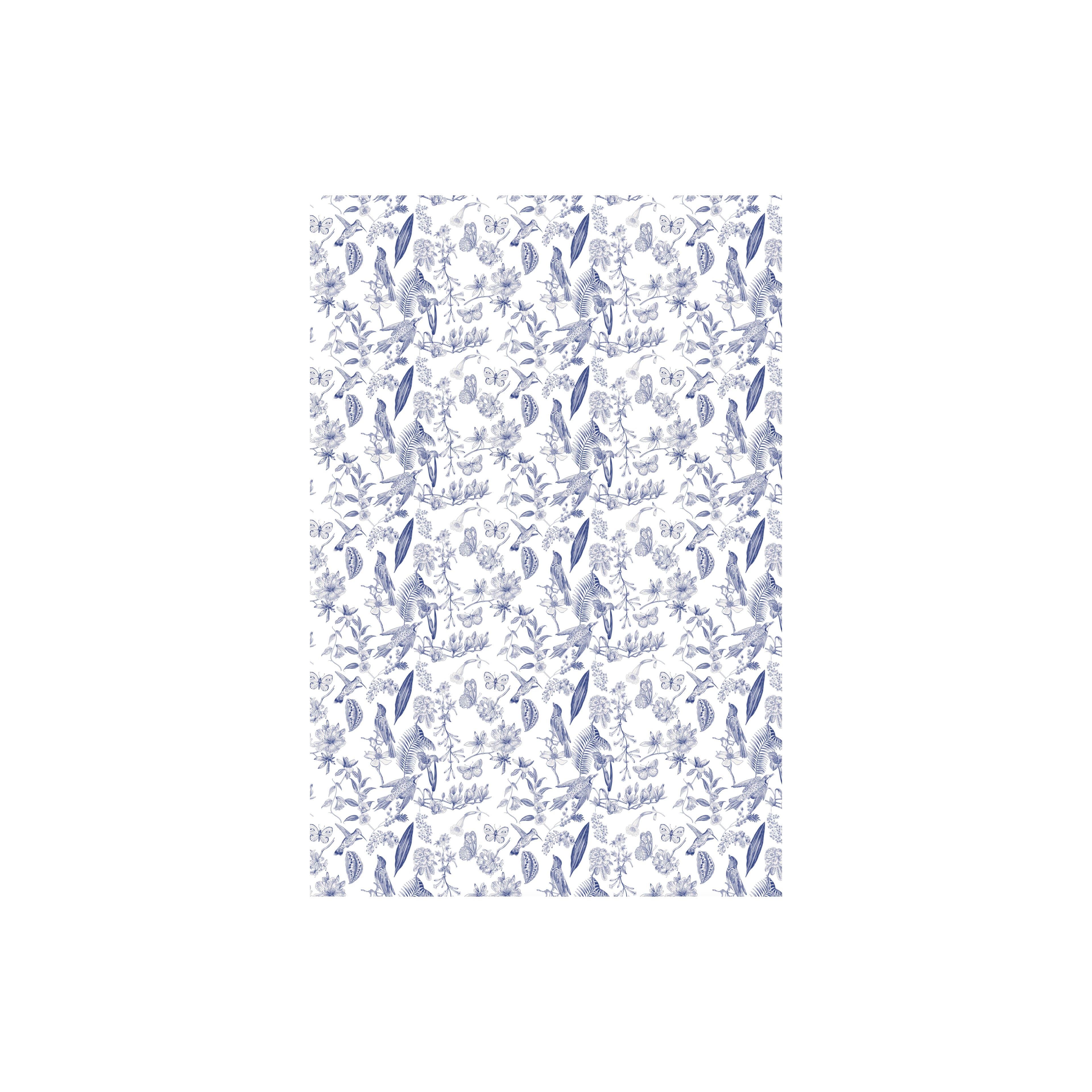 Miniature Blue Floral Floor &#x26; Wall Covering by Make Market&#xAE;