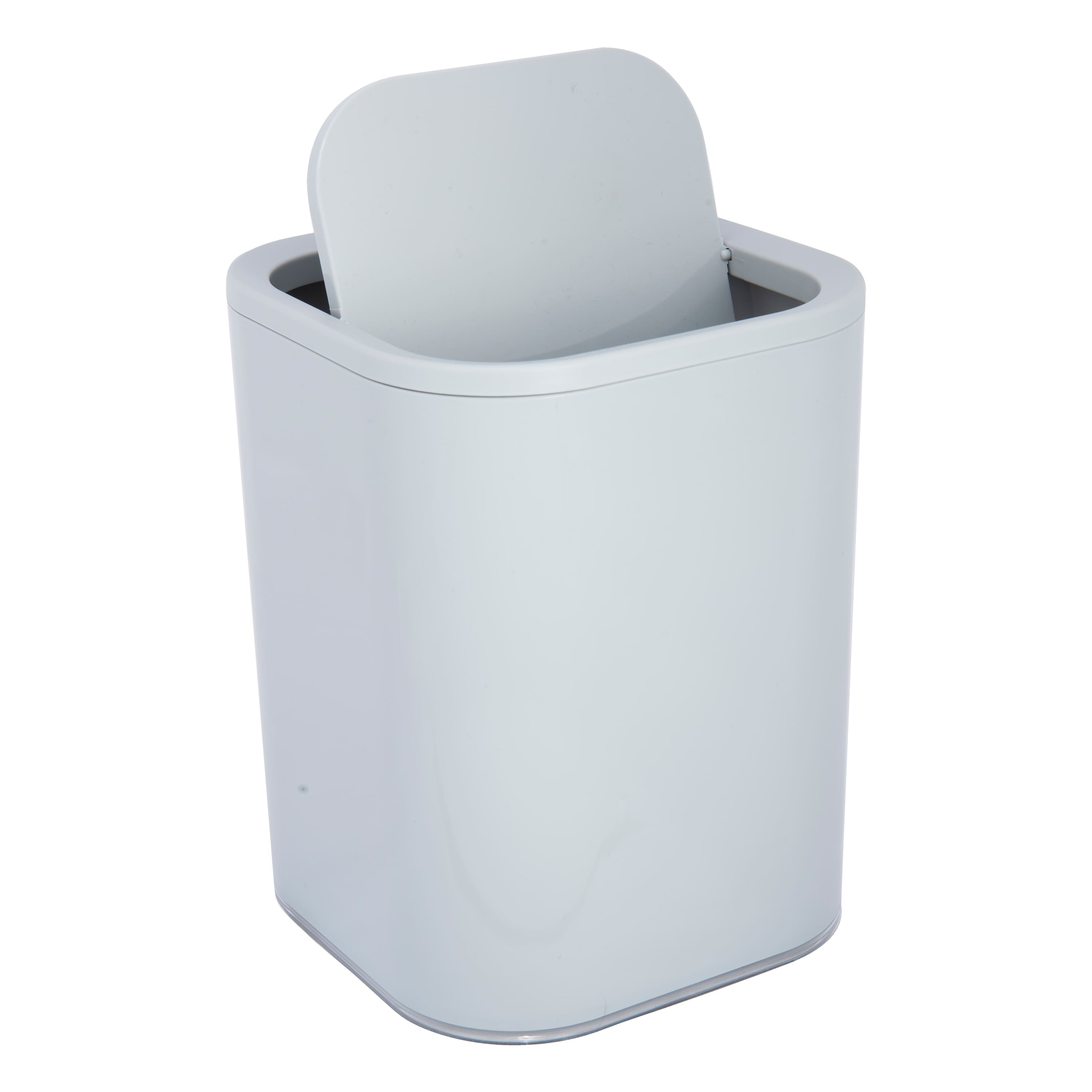 Bath Bliss Gray Acrylic 8L Waste Bin
