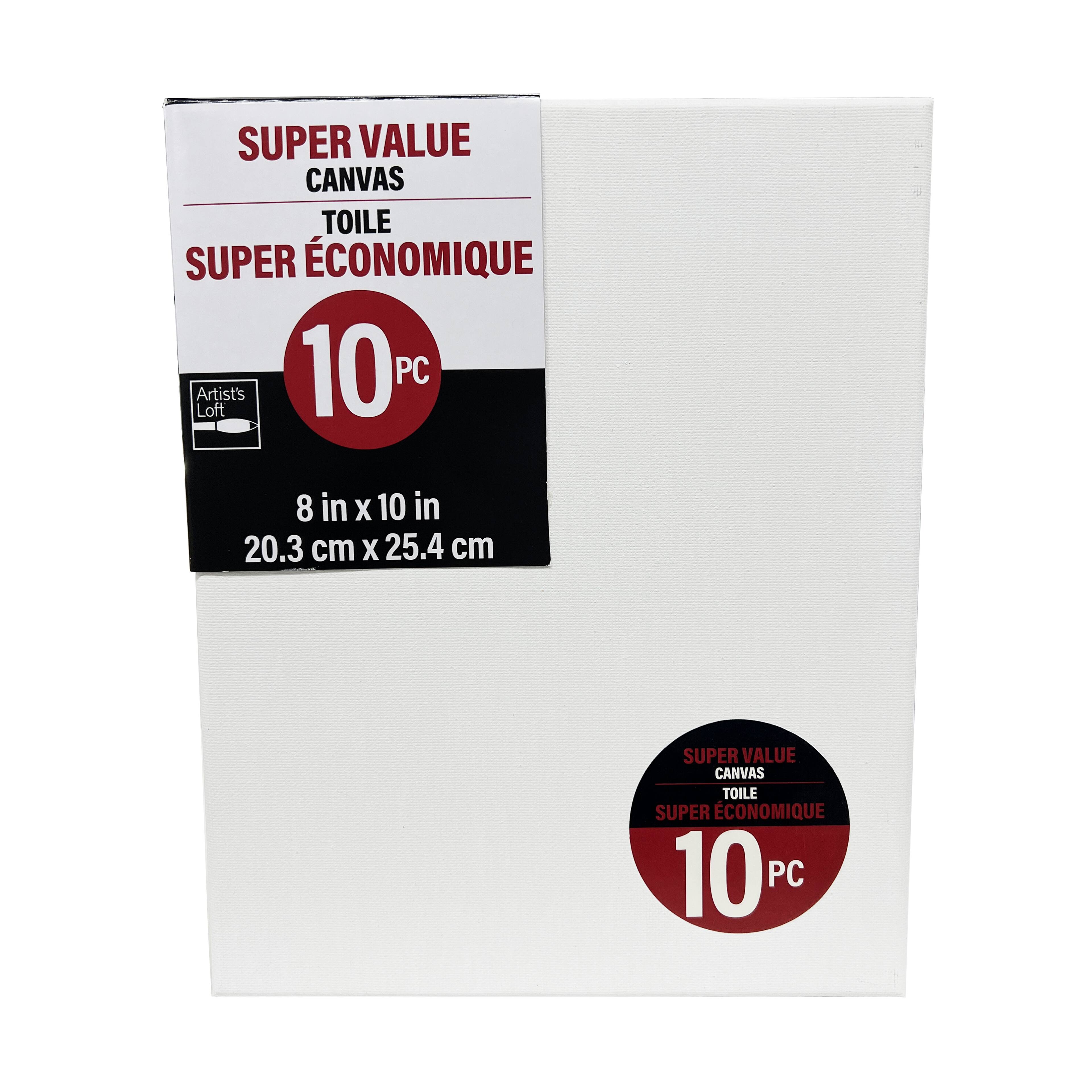 4 Packs: 10 ct. (40 total) 8" x 10" Super Value Canvas by Artist's Loft®