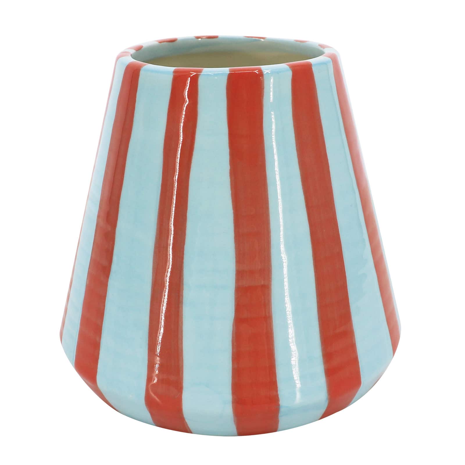 Assorted Striped Ceramic Vase by Ashland&#xAE;, 1pc.