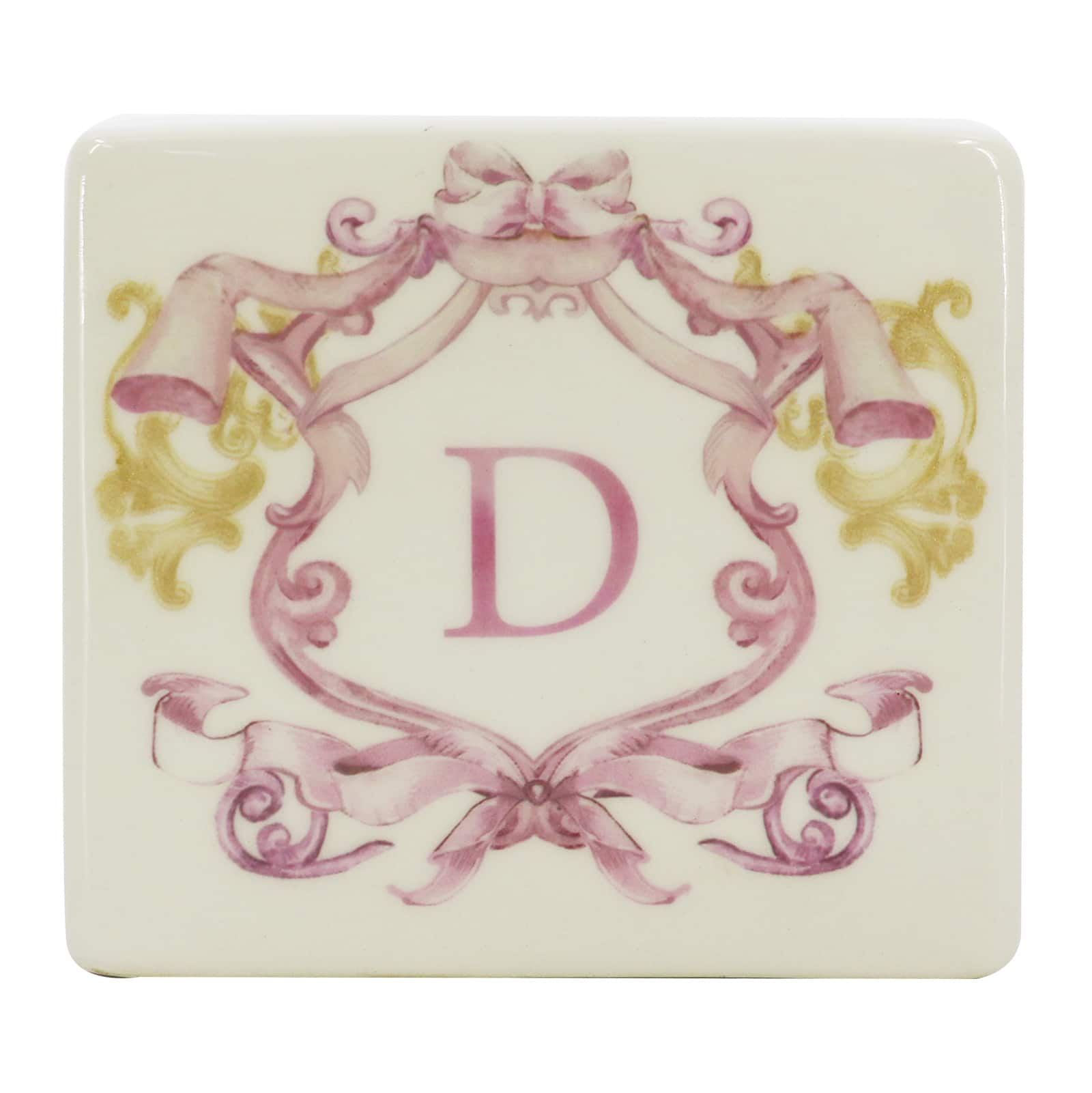 4.5&#x22; x 4&#x22; Ceramic Monogram D&#xE9;cor by Ashland&#xAE;