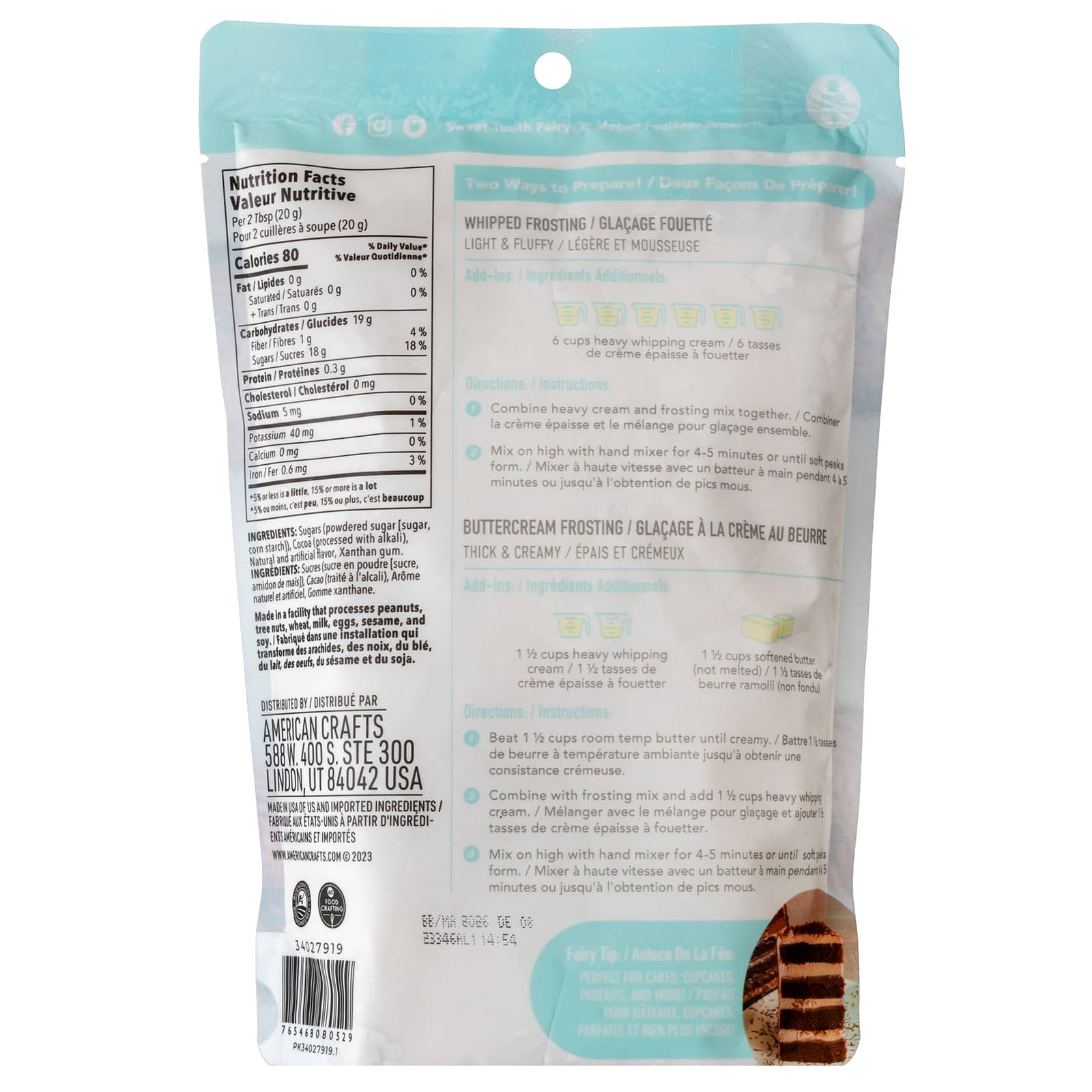 Sweet Tooth Fairy&#xAE; Chocolate Whipped Frosting Mix