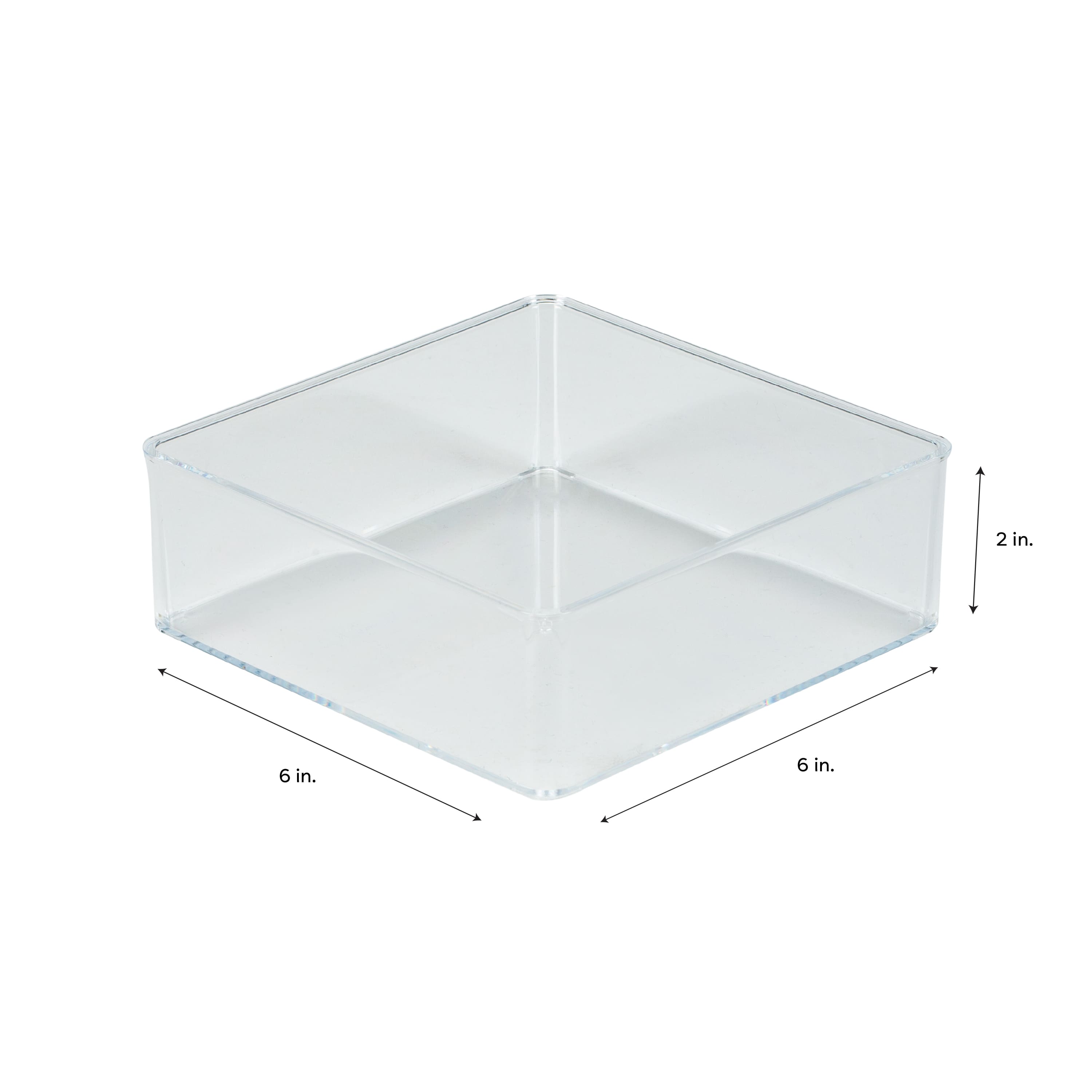 Simplify Large Square Clear Drawer Organizer