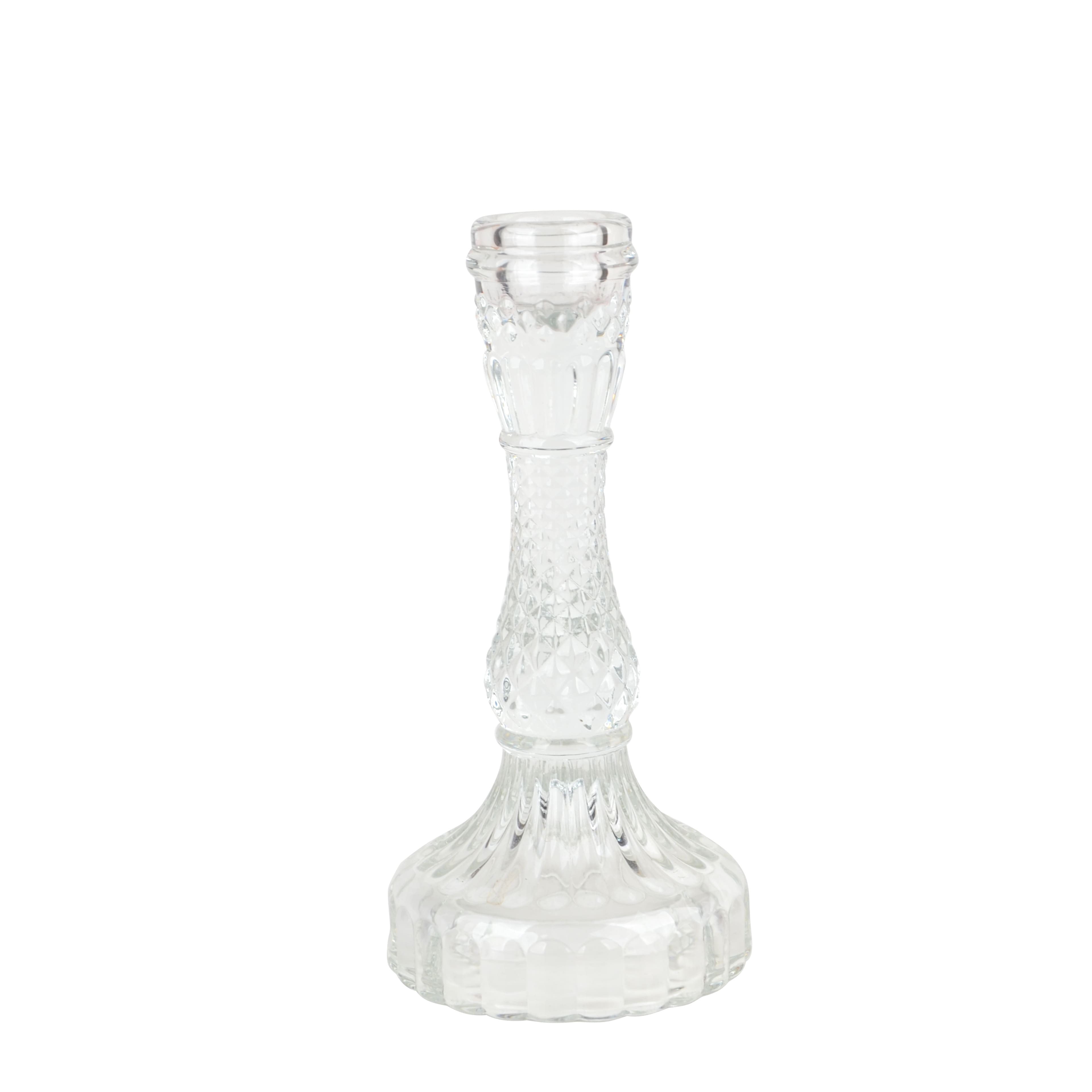 7&#x22; Small Clear Glass Candle Holder by Ashland&#xAE;