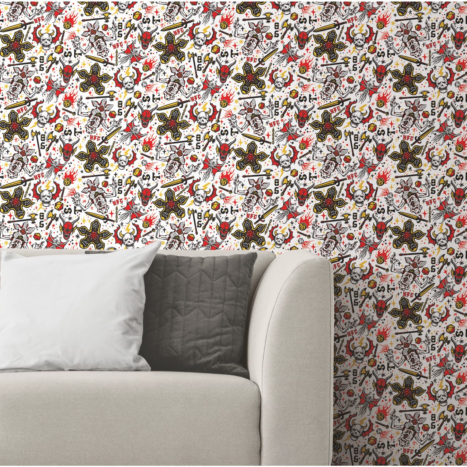 RoomMates Stranger Things Hellfire Club Red Peel & Stick Wallpaper