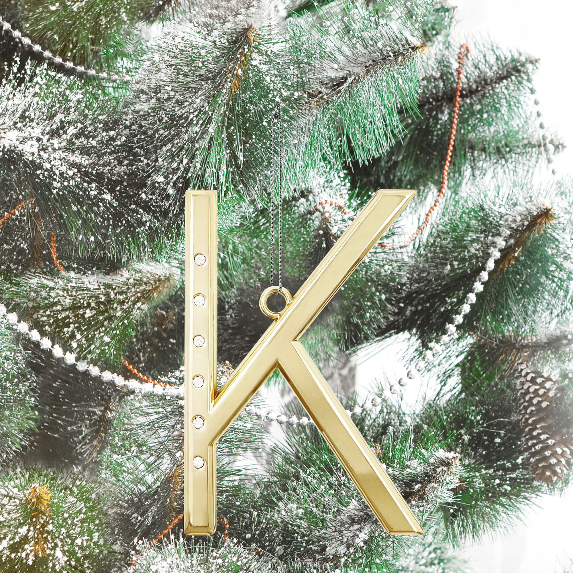 Metal Monogram Ornament with Rhinestones by Ashland&#xAE;