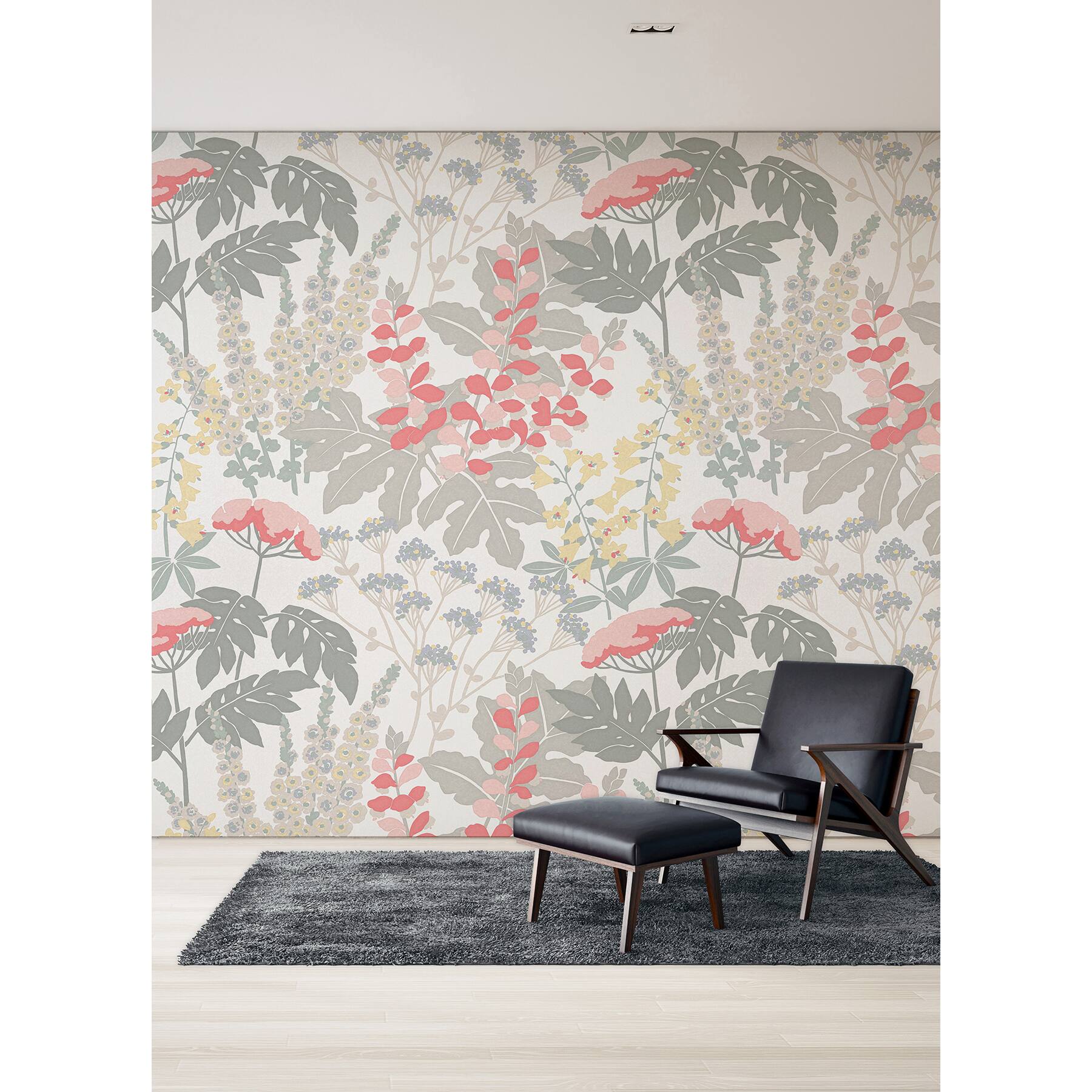 Katie Hunt Pink & Dove Gray Pink Paradise Wall Mural